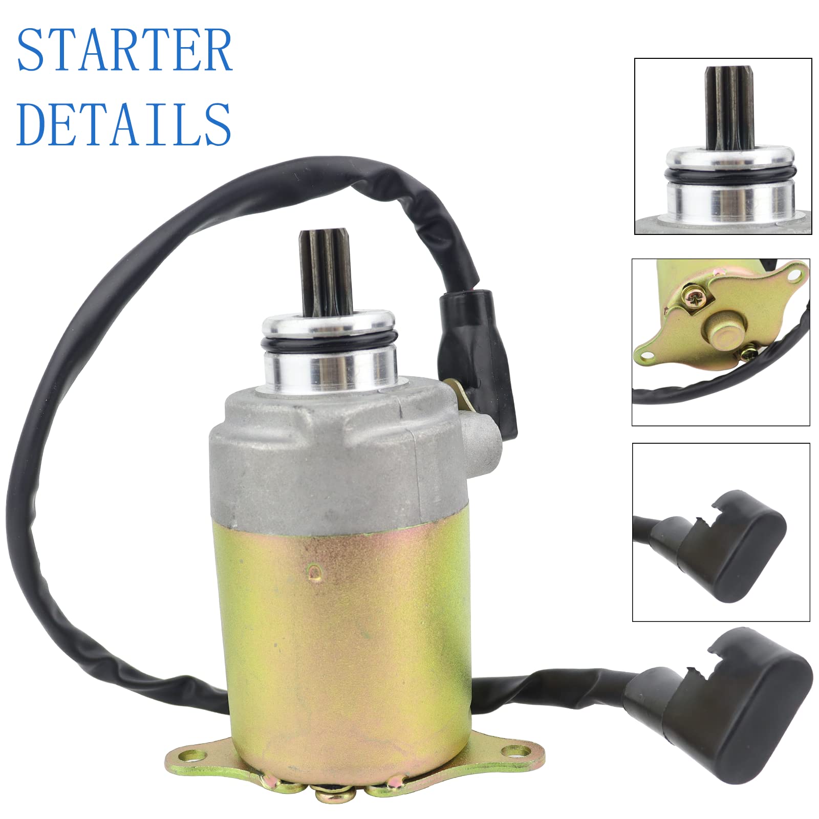 STABSOLI Starter Motor & Solenoid Relay Fit for GY6 Engine 125CC 150CC ATV Scooter Moped Go Kart Quad 4 Wheelers Taotao SUNL Coo