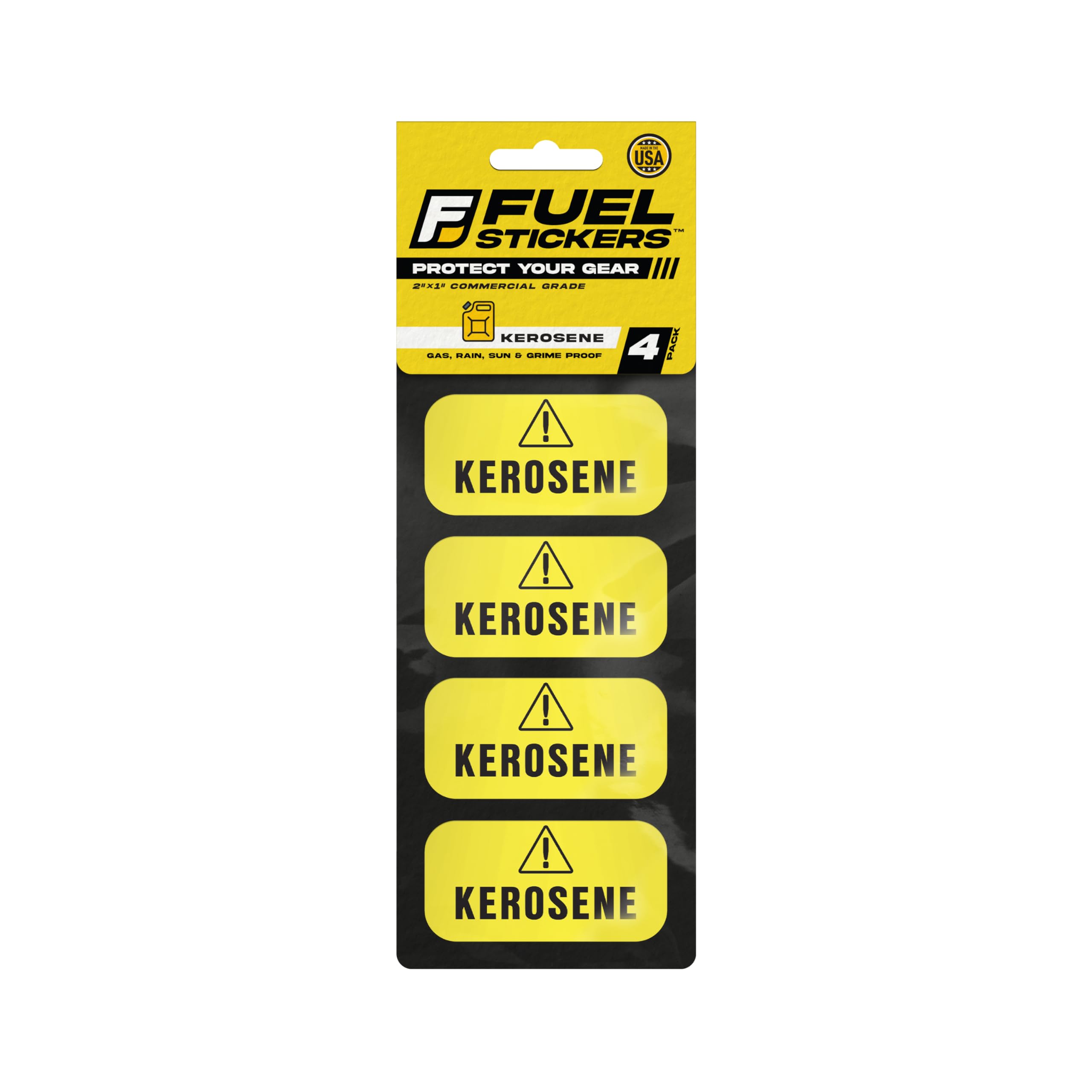 Kerosene Sticker For Forced Air Heaters, Lanterns, Stoves - Weather Proof, Ultra Durable, Commercial Grade Labels By Fuel Sticke