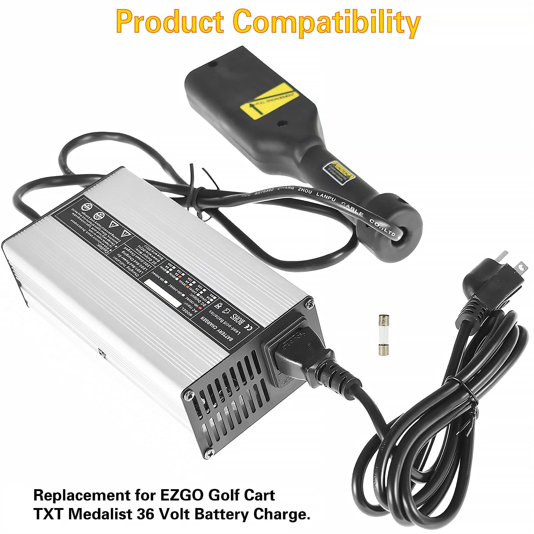 Wflnhb 36 Volt 5 Amp Battery Charger Replacement For Ezgo Txt Medalist Golf Cart