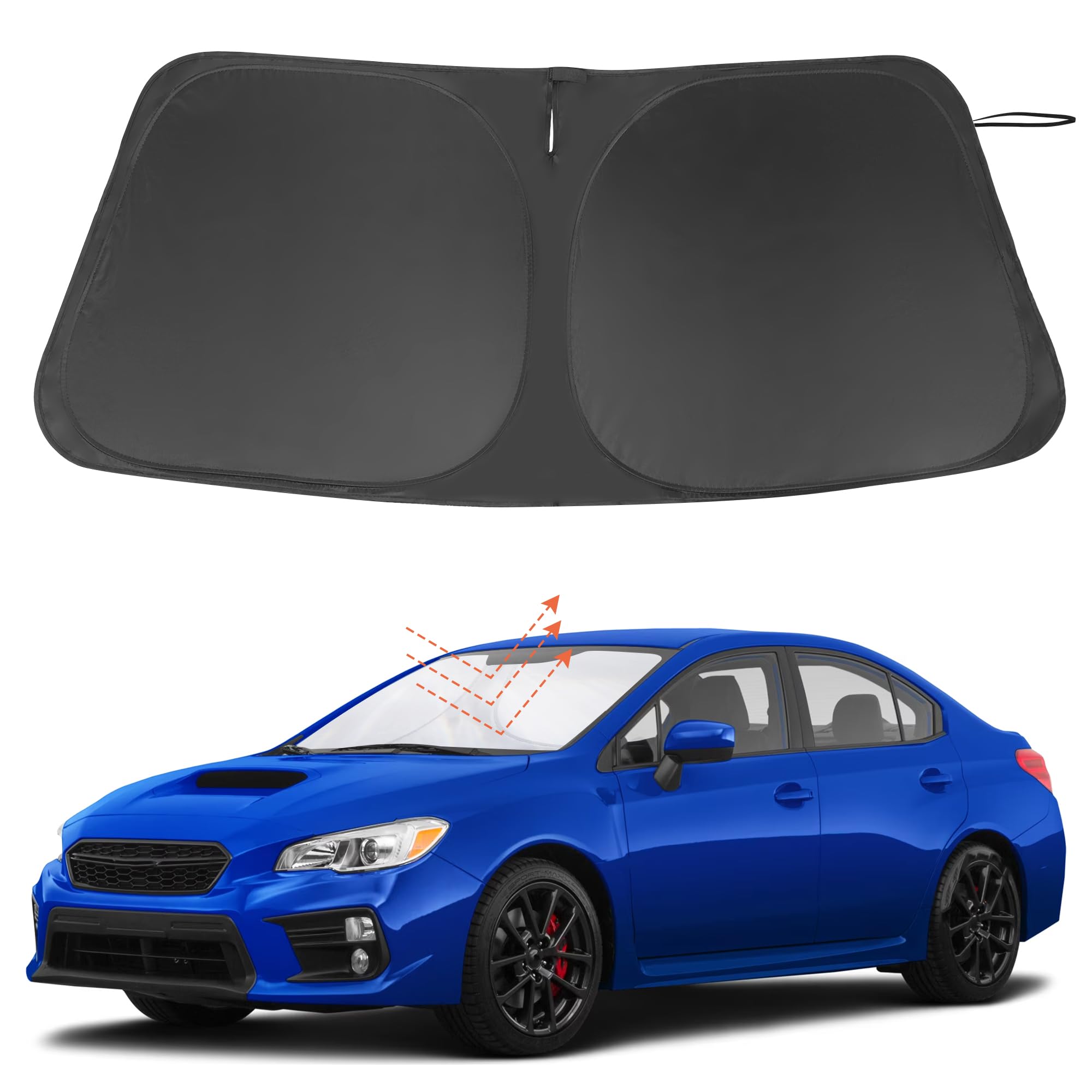 Windshield Sun Shade Custom Fit For 2015-2021 Subaru Wrx Accessories Foldable Sunshade Sun Blocker Protect Car From Sun Rays & H