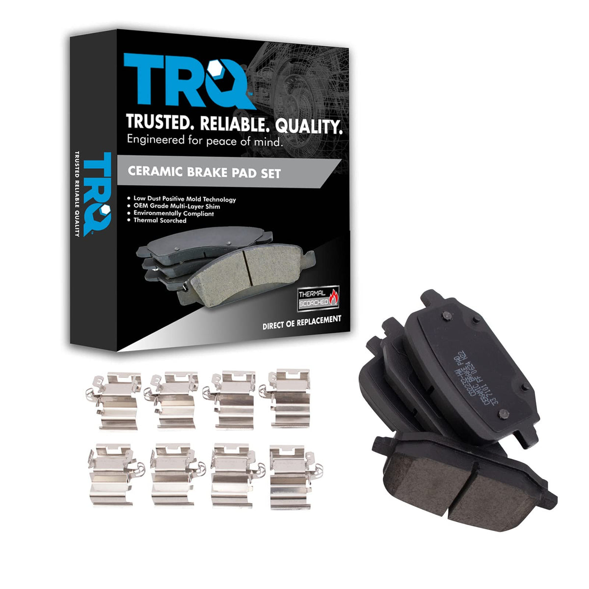 TRQ Rear Brake Pads Ceramic Compatible with 2020-2022 Ford Explorer Lincoln Aviator