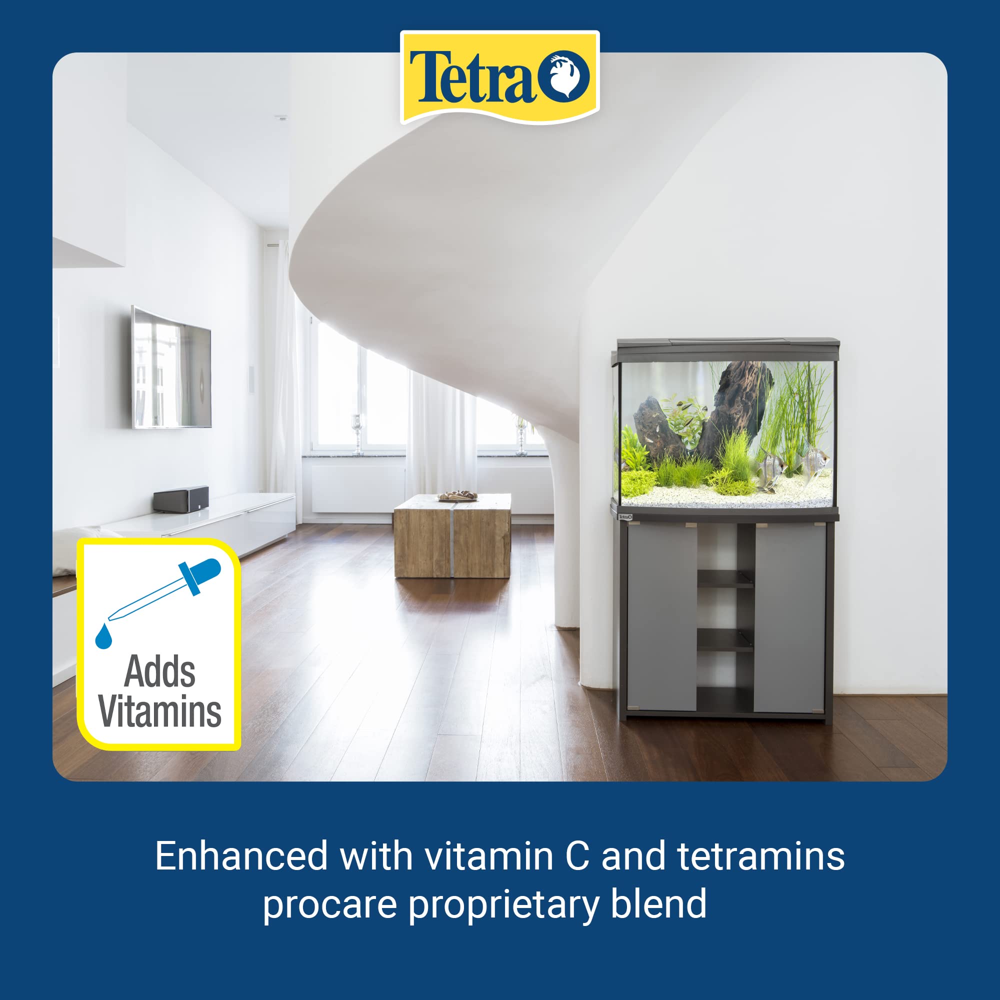 Tetra JumboMin Large Floating Sticks, 7.4 oz, Ideal for Fish, Blues & Purples, High-Quality Fish Food, 1-Liter Pack