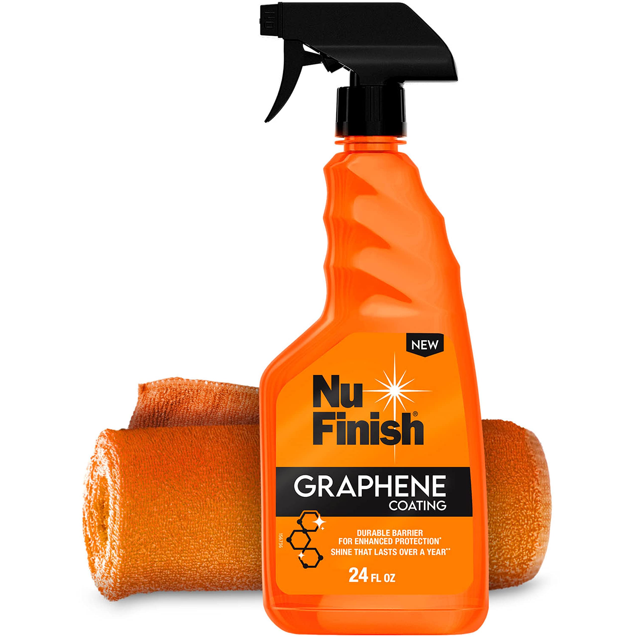 Nu Finish Water-Repellent Ceramic And Graphene Technology Vehicle Finishing Kit, Car Shine - Includes Graphene Coating Spray And