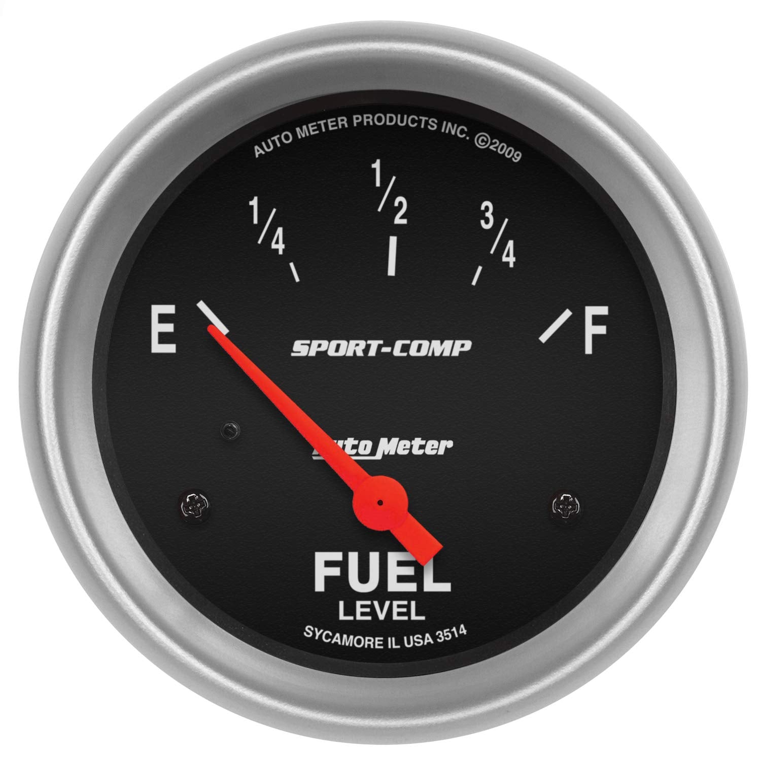 Auto Meter 3514 Sport-Comp Electric Fuel Level Gauge, 2 5/8'' - Short Sweep/Electric