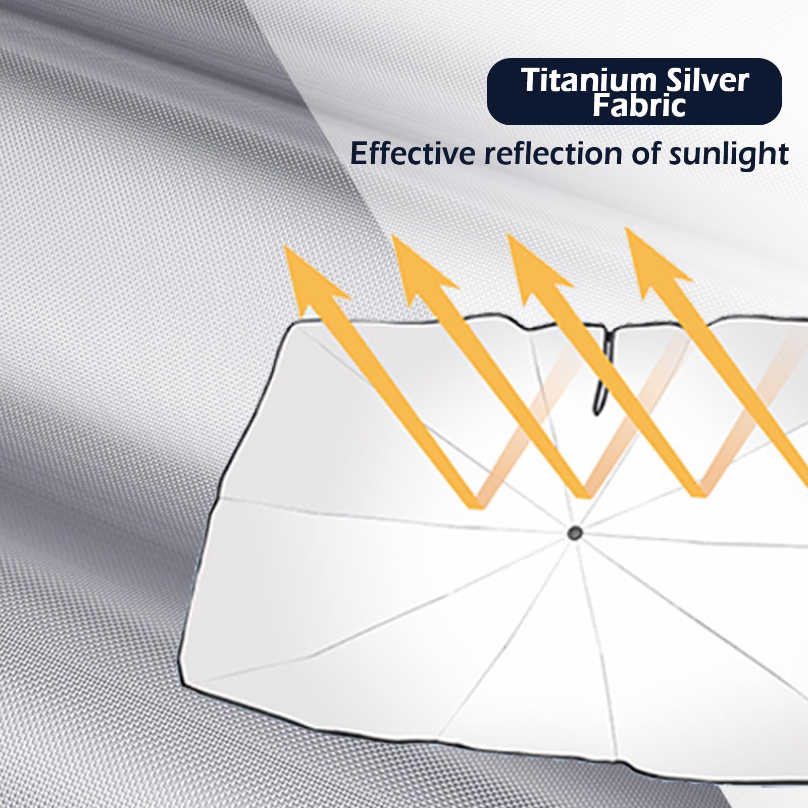 55.12x30.71 Car Windshield Sun Shade Umbrella,Thickened Windshield Umbrella Sun Shade with 5 Layers Nano for Insulation,Foldable