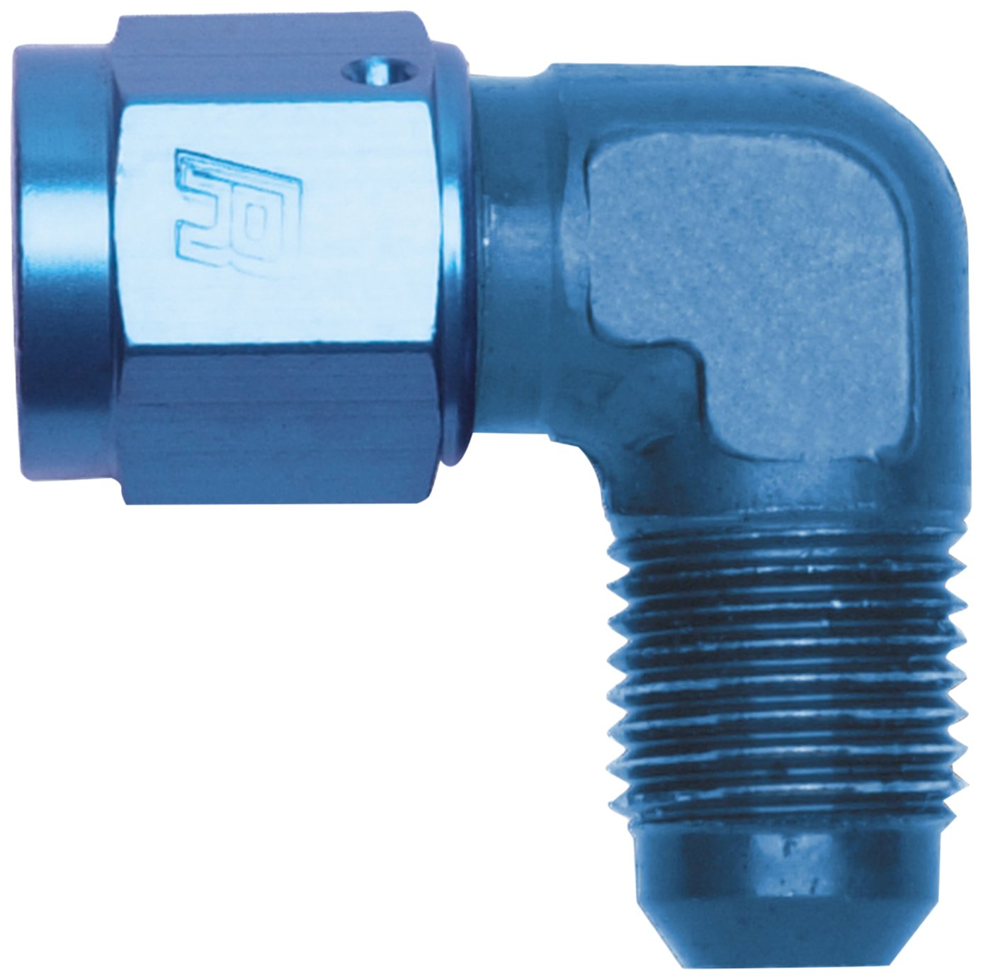 Edelbrock Russell 614803 Blue 90 Degree Specialty AN Adapter Fitting