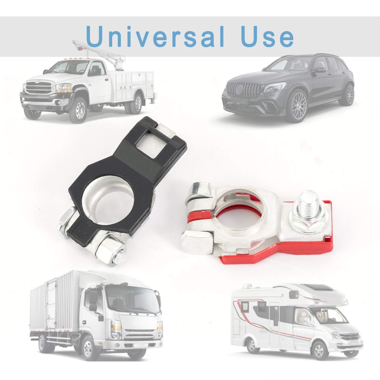 Aoerzn Premium Battery Terminal Connectors For Nissan, Positive And Negative 1 Pair, Good Contact, Corrosion Resistance, Fits Fo