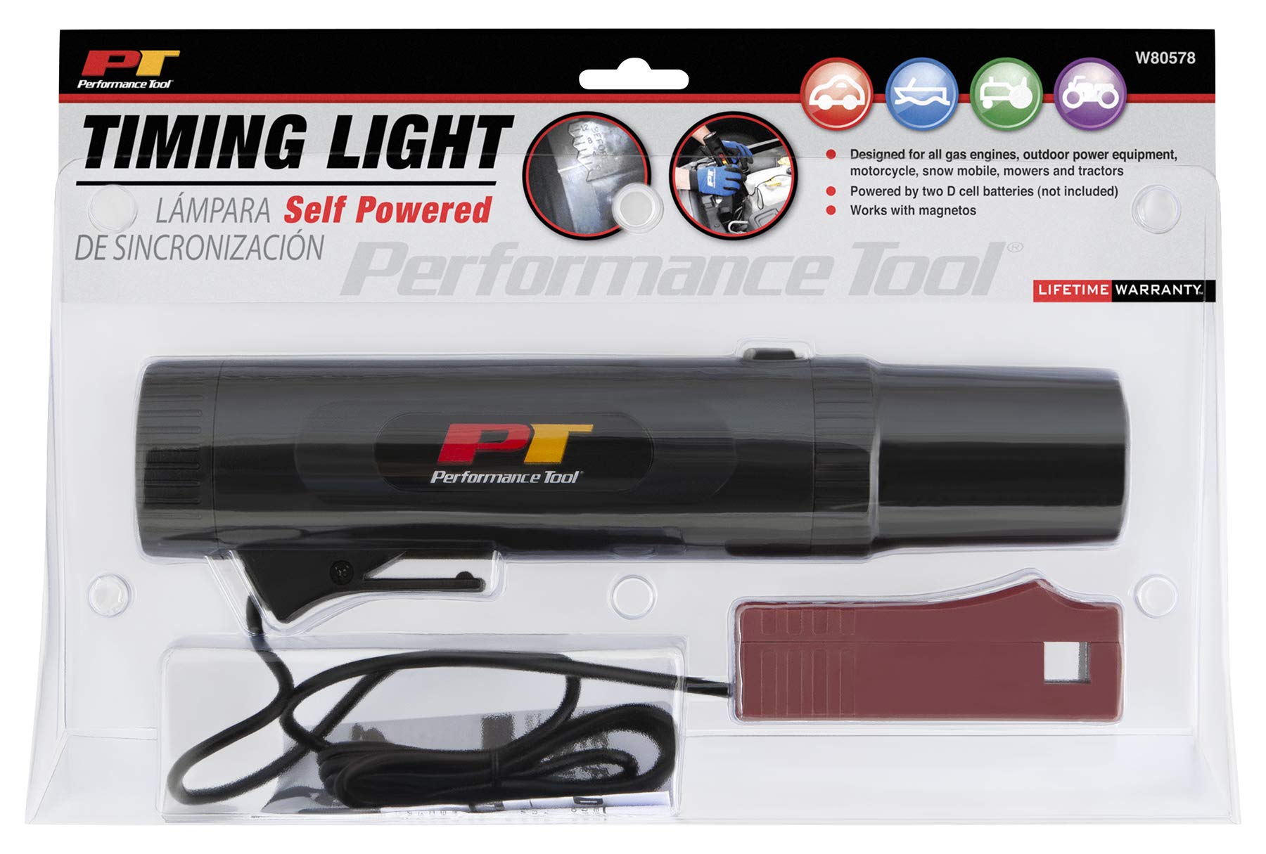 Performance Tool W80578 Self-Powered Timing Light, Black