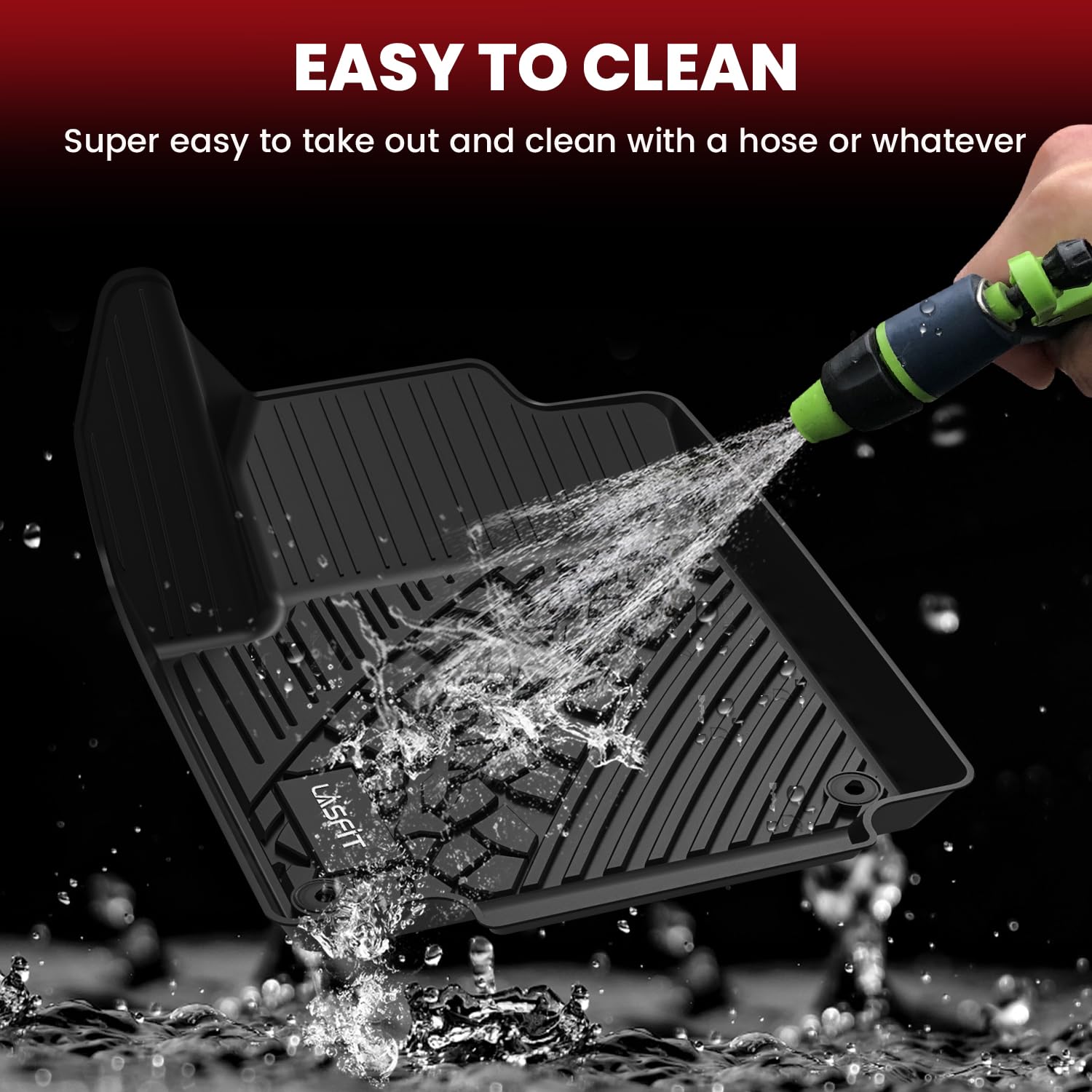 Lasfit Floor Mats For Jeep Cherokee 2015-2023 (Not Fit With Raised Dead Pedal) All Weather Tpe Custom Fit Car Mats Floor Liners