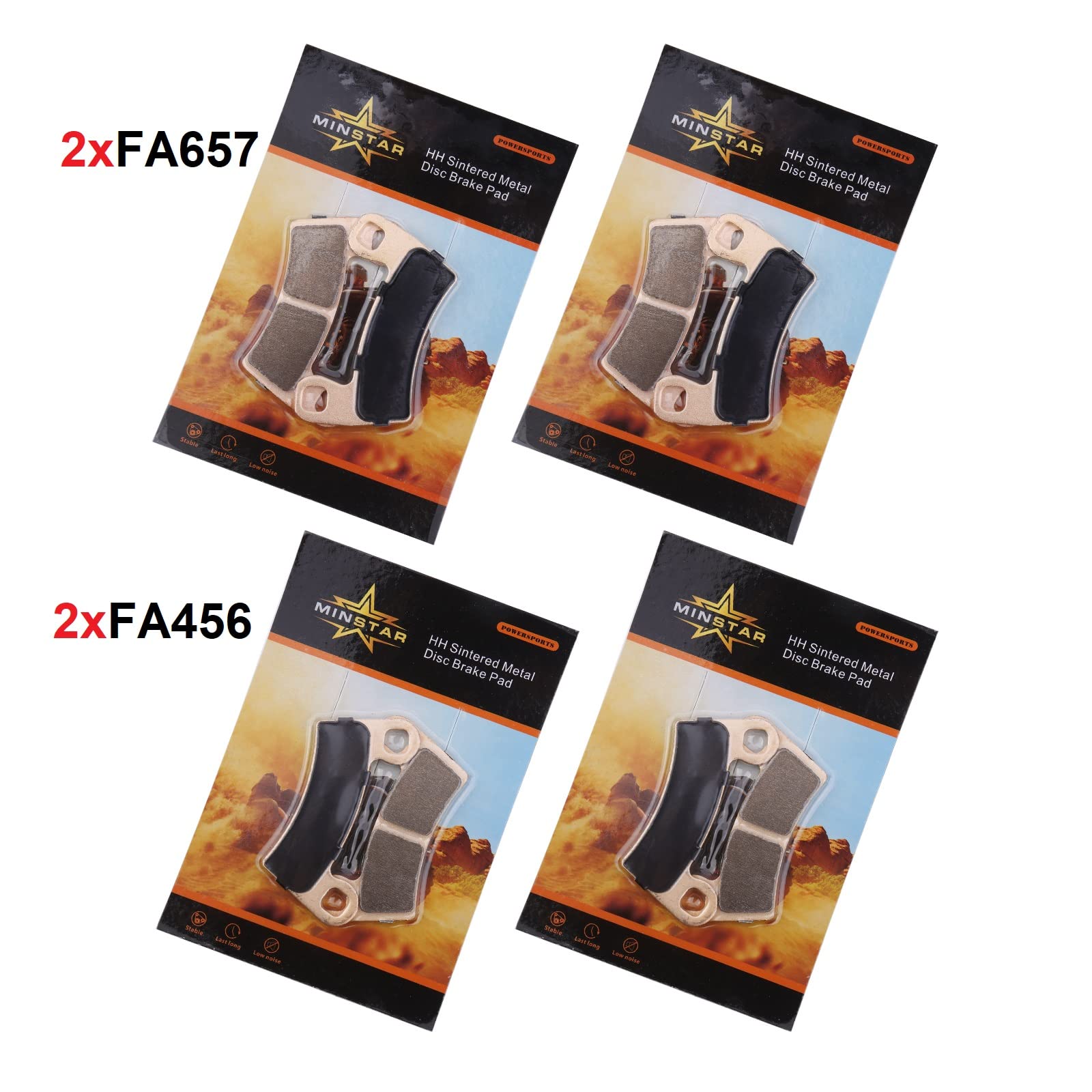 Sintered Brake Pad 2206025 & 2203318 For 2015-2020 Polaris RZR 900(all Edition), 2015-2021 Polaris RZR S 900 EPS Premium, 2016-2