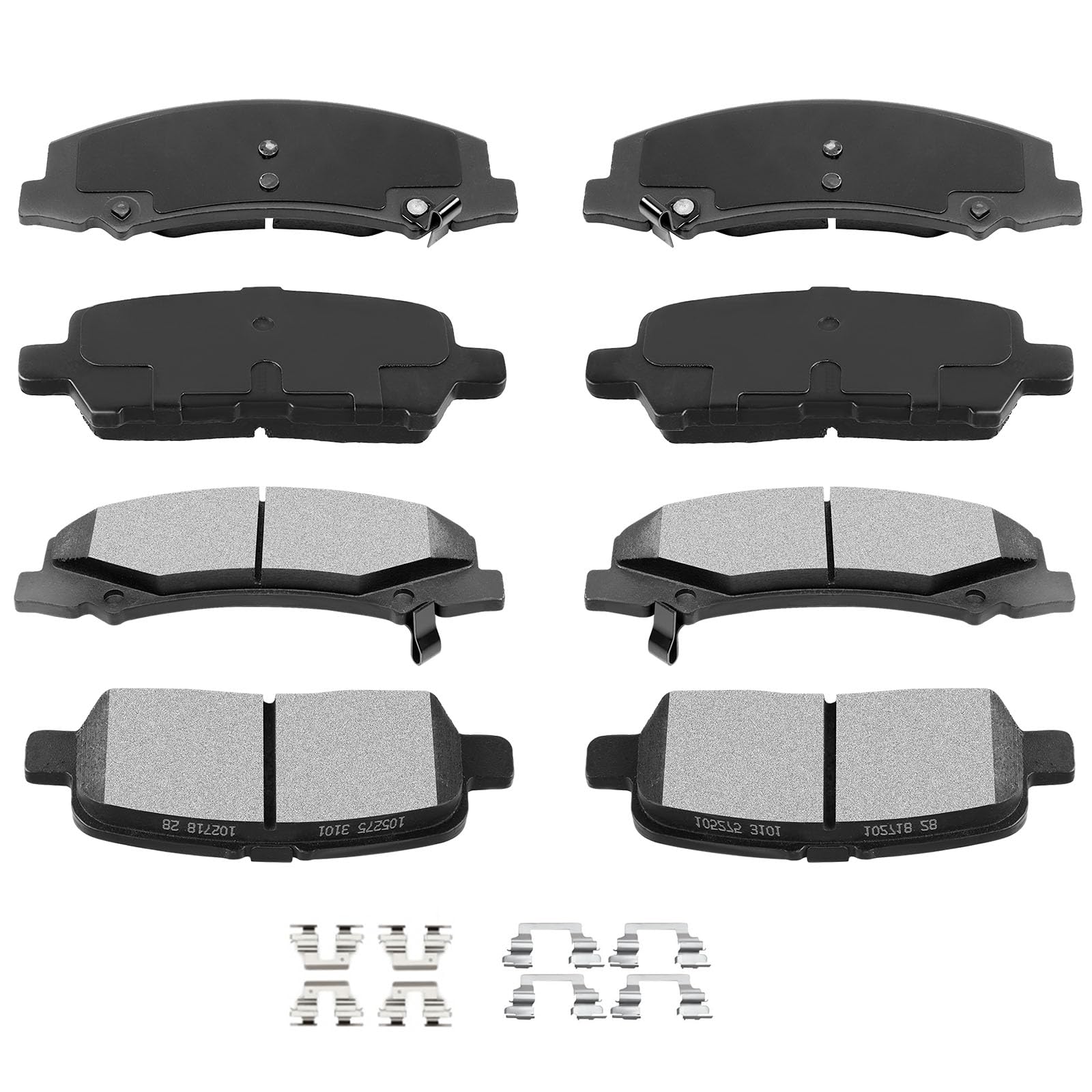 Automuto 8Pcs Front & Rear Disc Brake Pads Set D999 D1159 For Buick Allure 2009,For Buick Lacrosse 2009,For Chevrolet Impala 201