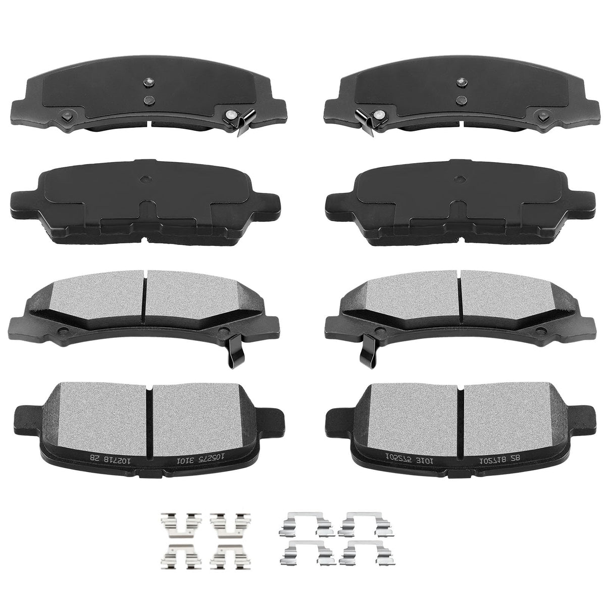 Automuto 8Pcs Front & Rear Disc Brake Pads Set D999 D1159 For Buick Allure 2009,For Buick Lacrosse 2009,For Chevrolet Impala 201