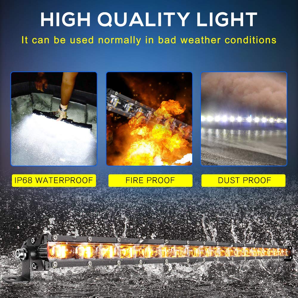 Co Light Led Light Bar Single 44 Inch Slim Single Row Lightbar Driving Combo Beam Off Road Fog Work Lights For Truck, Car, Cabin