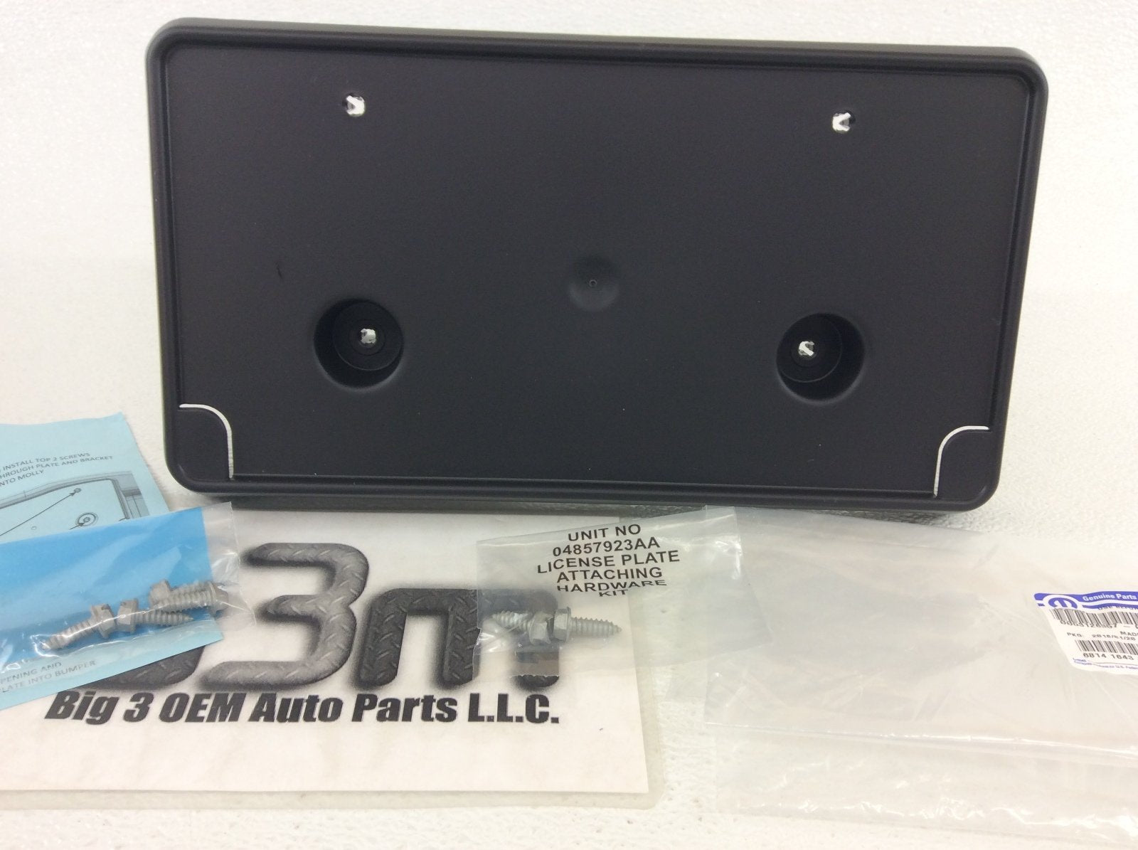 Dodge Ram 1500 Front License Plate Mount Bracket Holder Mopar Oem