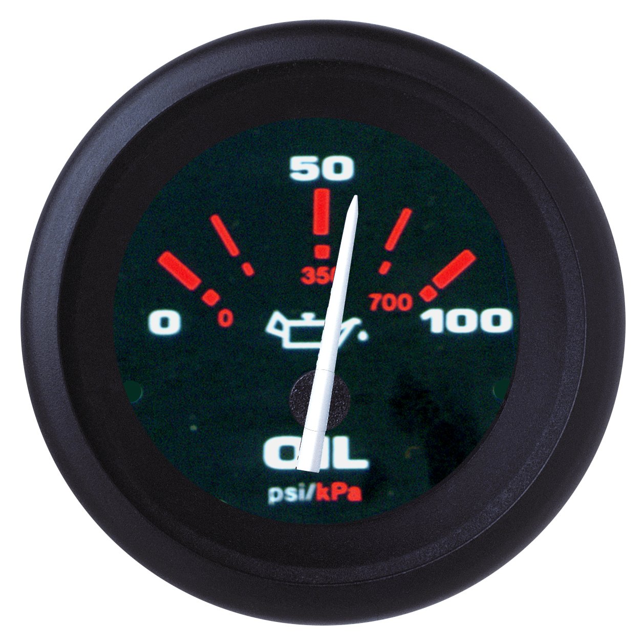 Sierra International 57929P Amega Domed Scratch Resistant Electric Oil Pressure Gauge, 2'