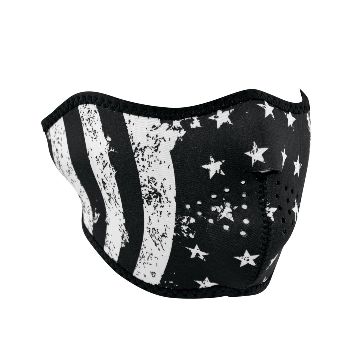 Zanheadgear® Half Mask Neoprene White Flag