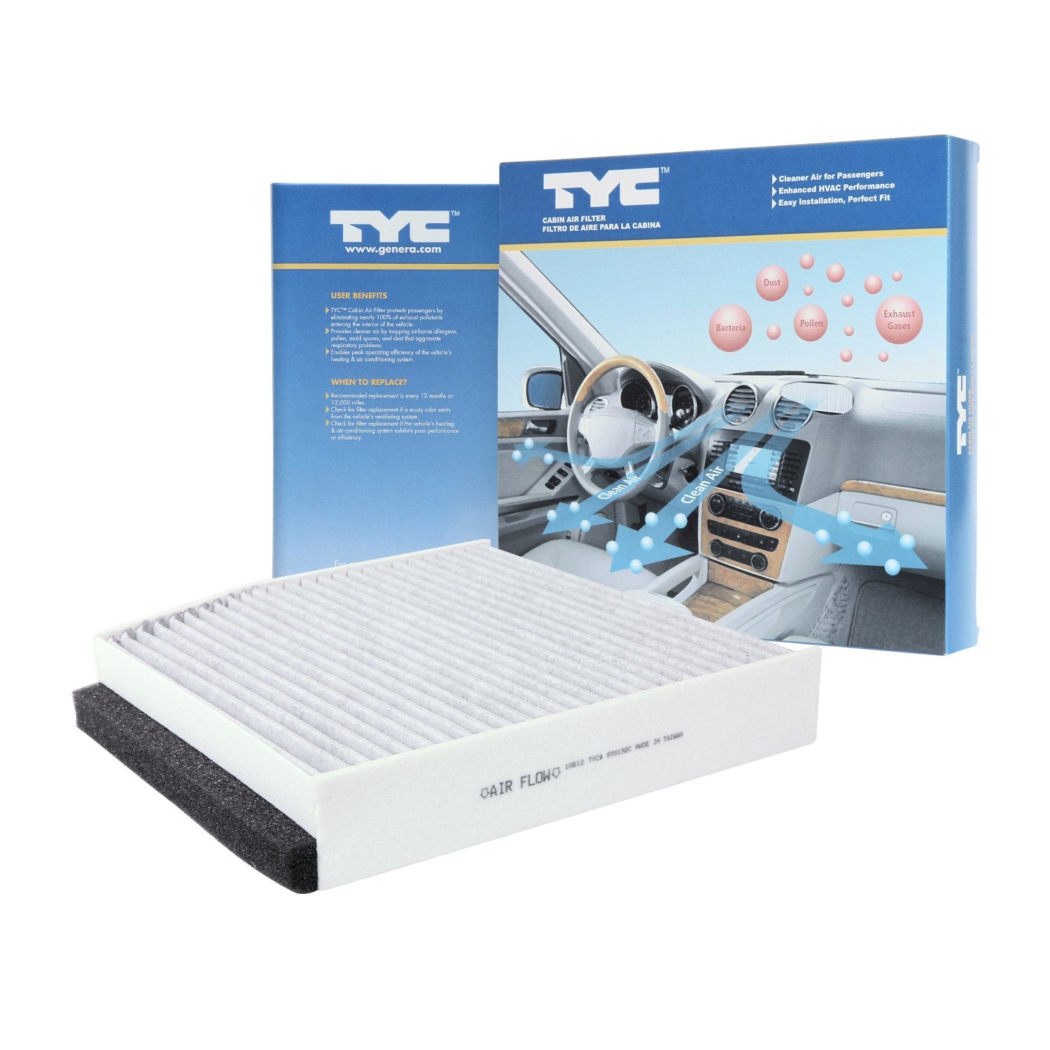 TYC Cabin Air Filter Compatible with 2014-2019 Mercedes Benz CLA class
