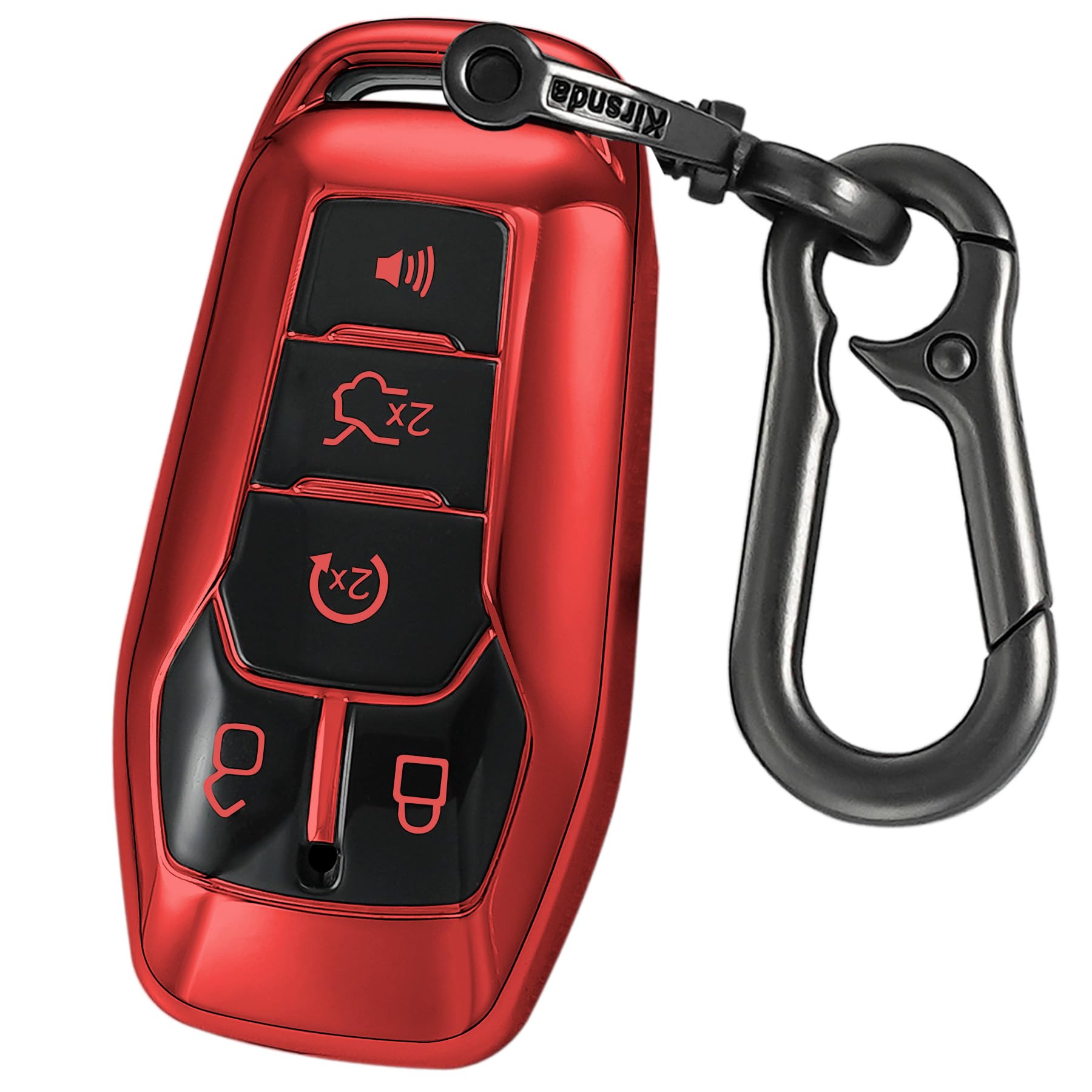 Kirsnda For Ford And For Lincoln Key Fob Cover Case,With Keychain Fit Explorer Mustang Edge Fusion Mkz Mkc Smart Remote Vehicle