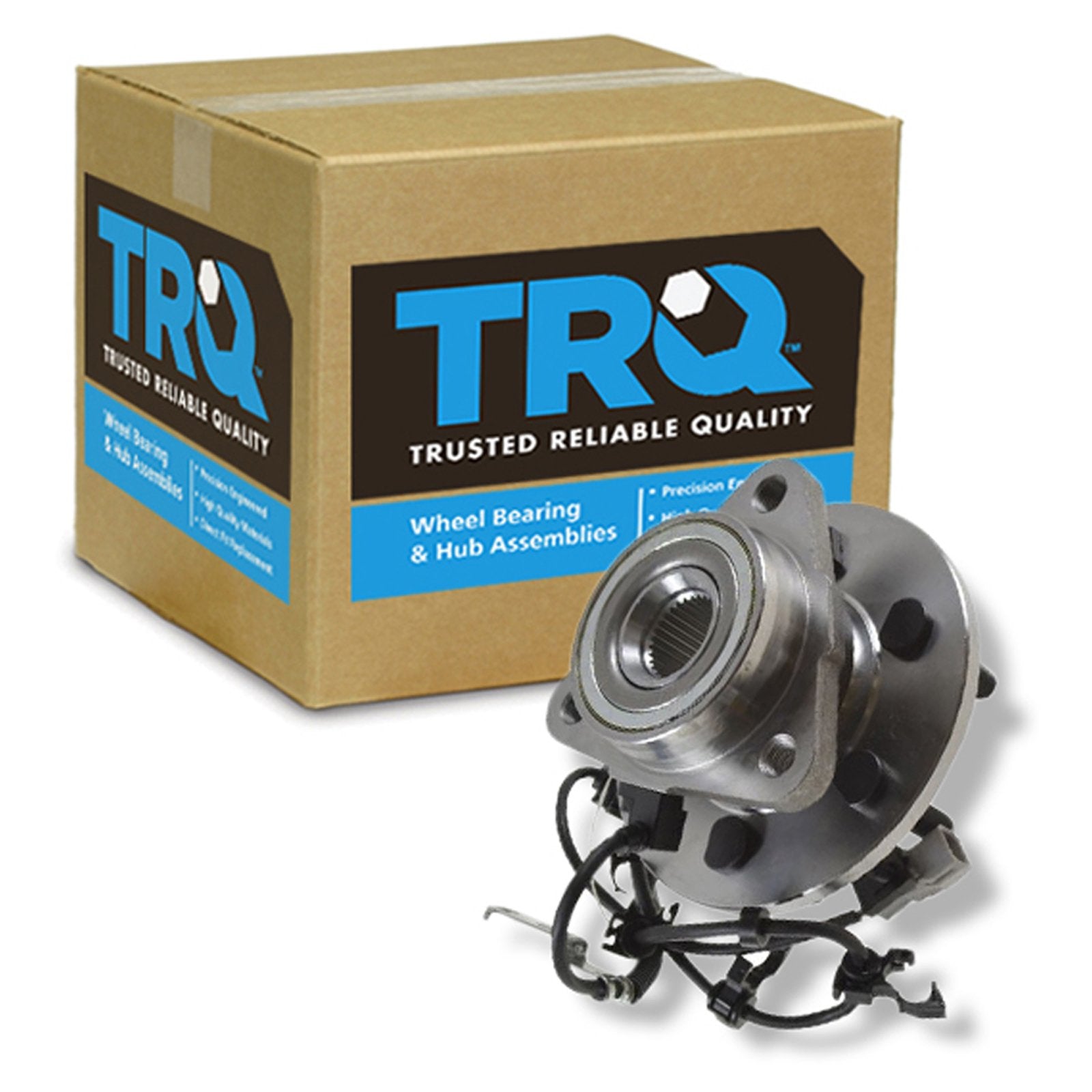 Trq Front Driver Side Wheel Bearing & Hub Assembly 4Wd With Abs Sensor Compatible With 1997-2004 Dodge Dakota 1998-2003 Durango