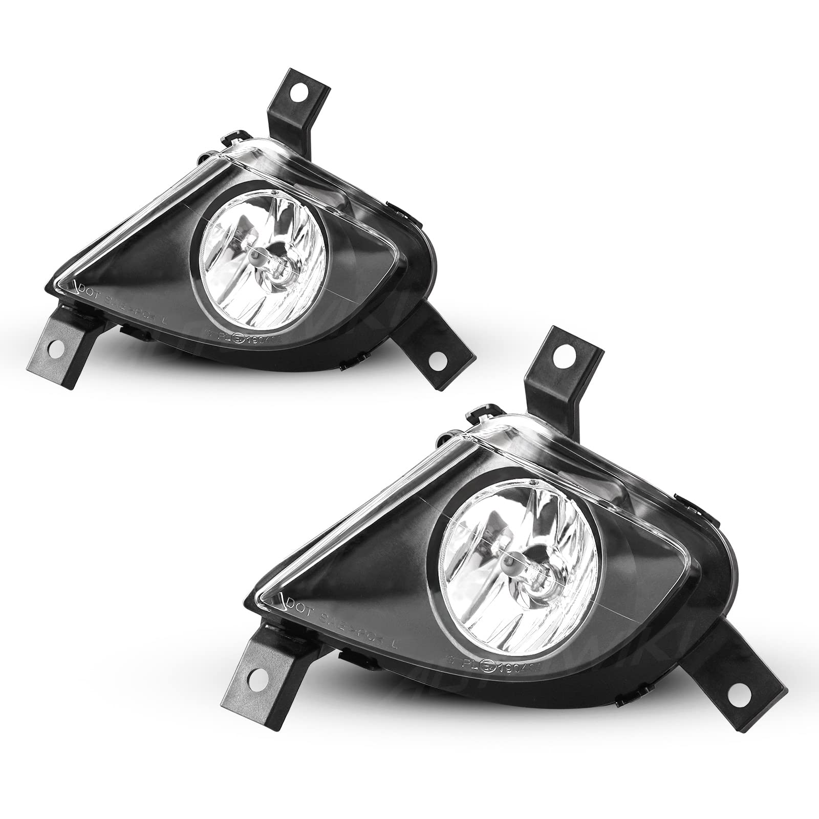 Fog Lights For 2009-2011 Bmw 3 Series Sedan/Wagon E90/E91 (W/O M Pkg) With Clear Lens 2Pcs Autowiki
