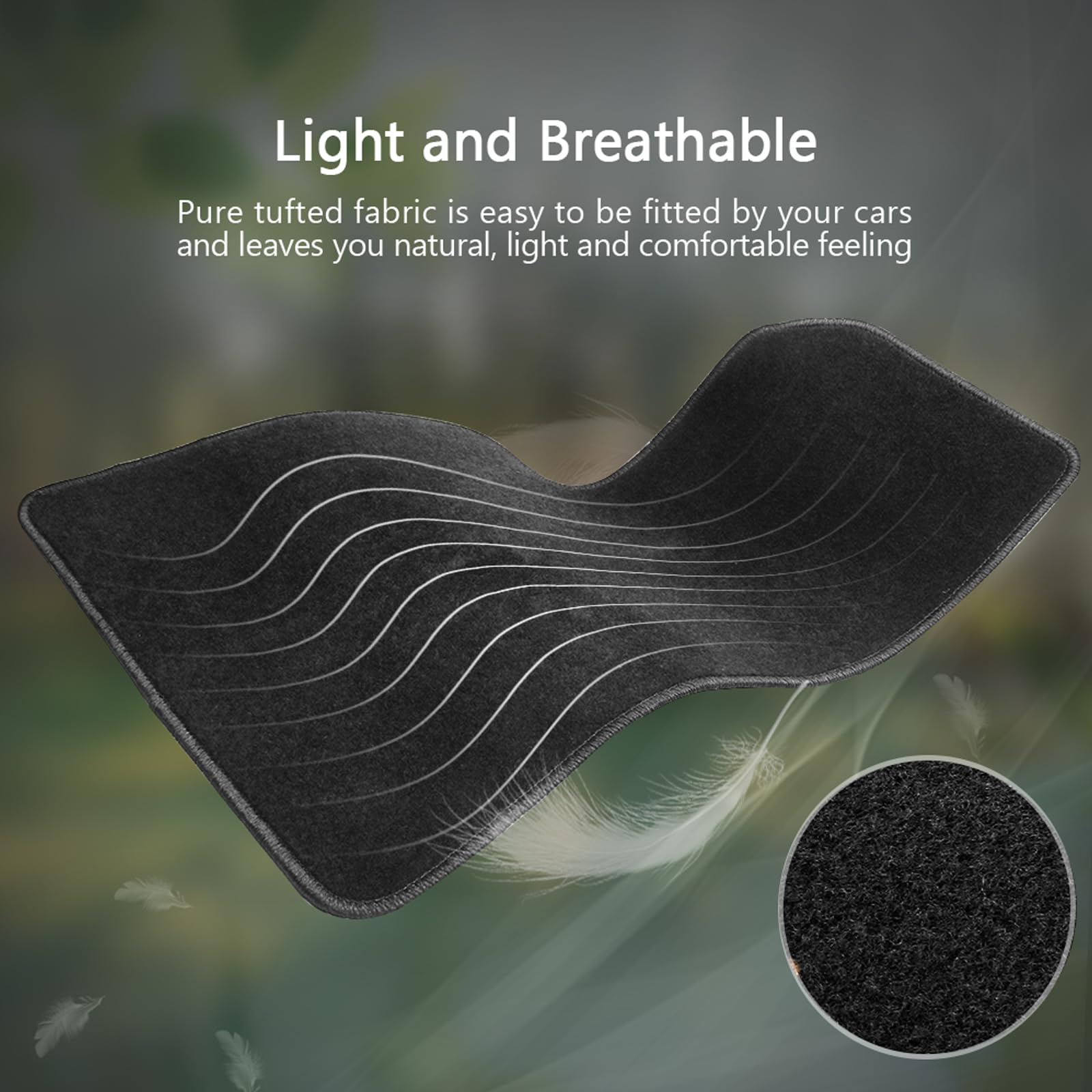 Floor Mats Compatible with 10-17 Chevy Equinox, Black Nylon Flooring Protection Interior Carpets by IKON MOTORSPORTS, 2011 2012 2013 2014 2015 2016