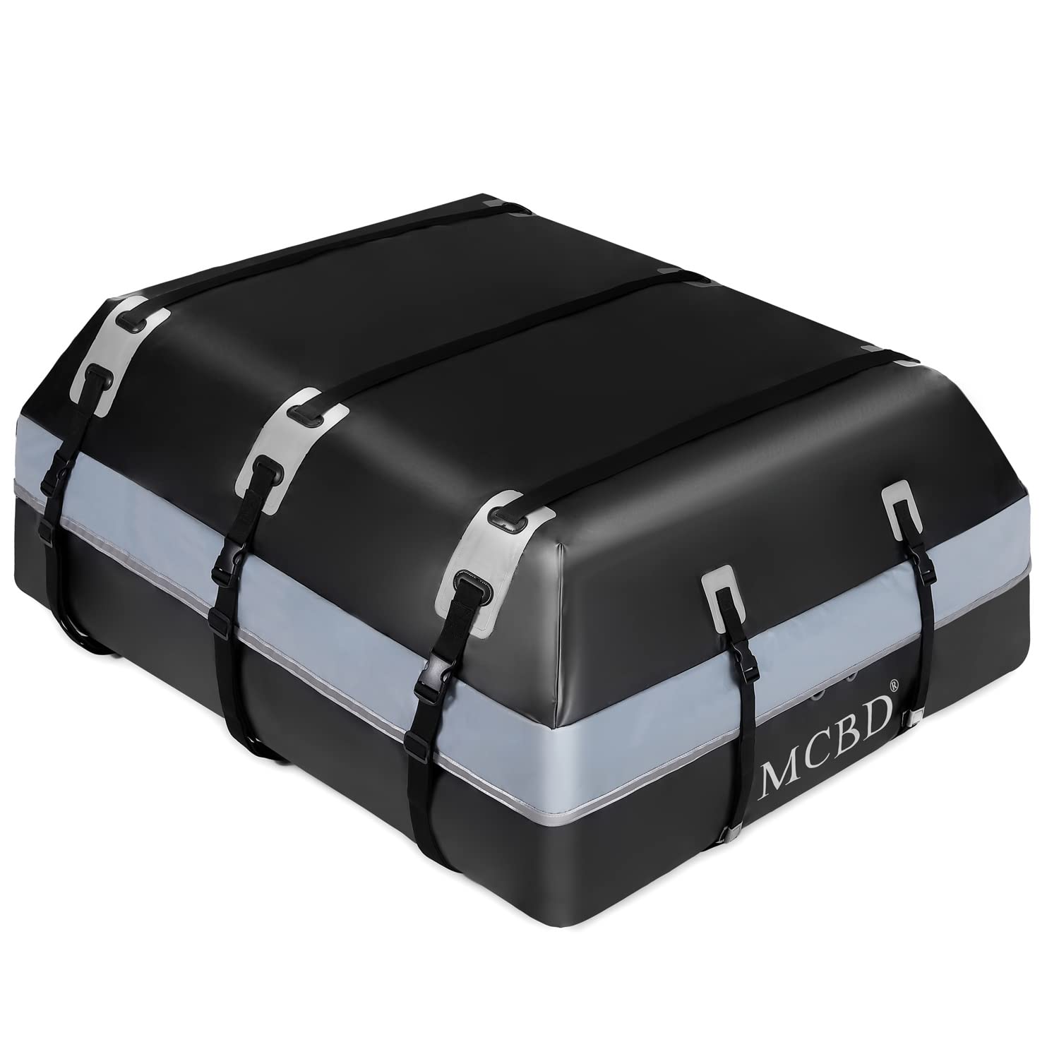 Rooftop Cargo Carrier, 26 Cubic Feet Soft-Shell Waterproof Car Roof Luggage Bag For All Vehicles Suv With/Without Rails, Includes 10 Reinforced Straps 6 Door Hooks Suitable, Storage Bag,Anti-Slip Mat