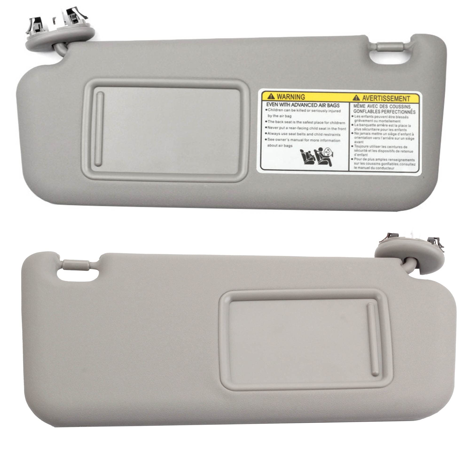 Dasbecan Left Driver & Right Passenger Side Sun Visor with Vanity Light Compatible with Toyota RAV4 2006-2013 Replaces# 74320-42