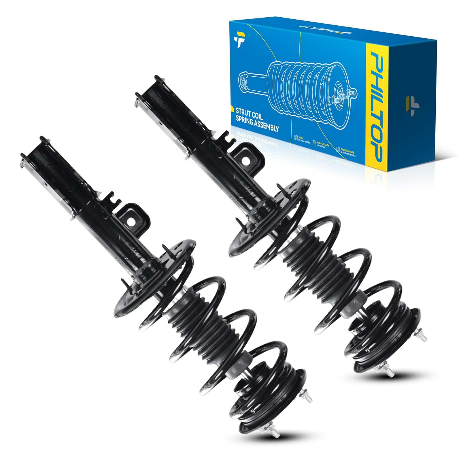 Philtop Struts Shock Absorber Assembly Fits Taurus 2013 2014 2015 2016 2017, Complete Suspension Saa717, Struts With Coil Spring