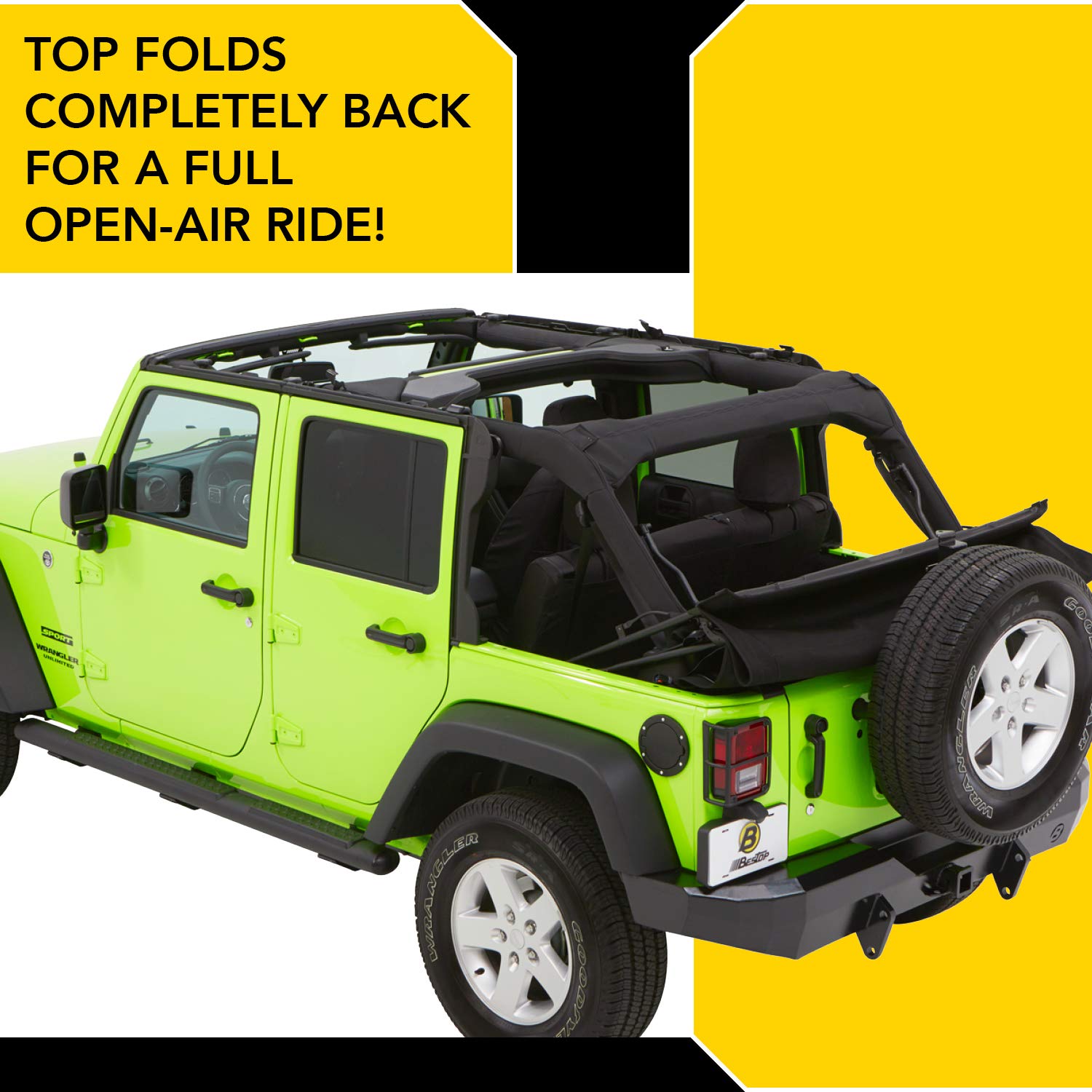 Bestop 54923-35 Black Diamond Trektop Nx Glide Convertible Soft Top 4-Door