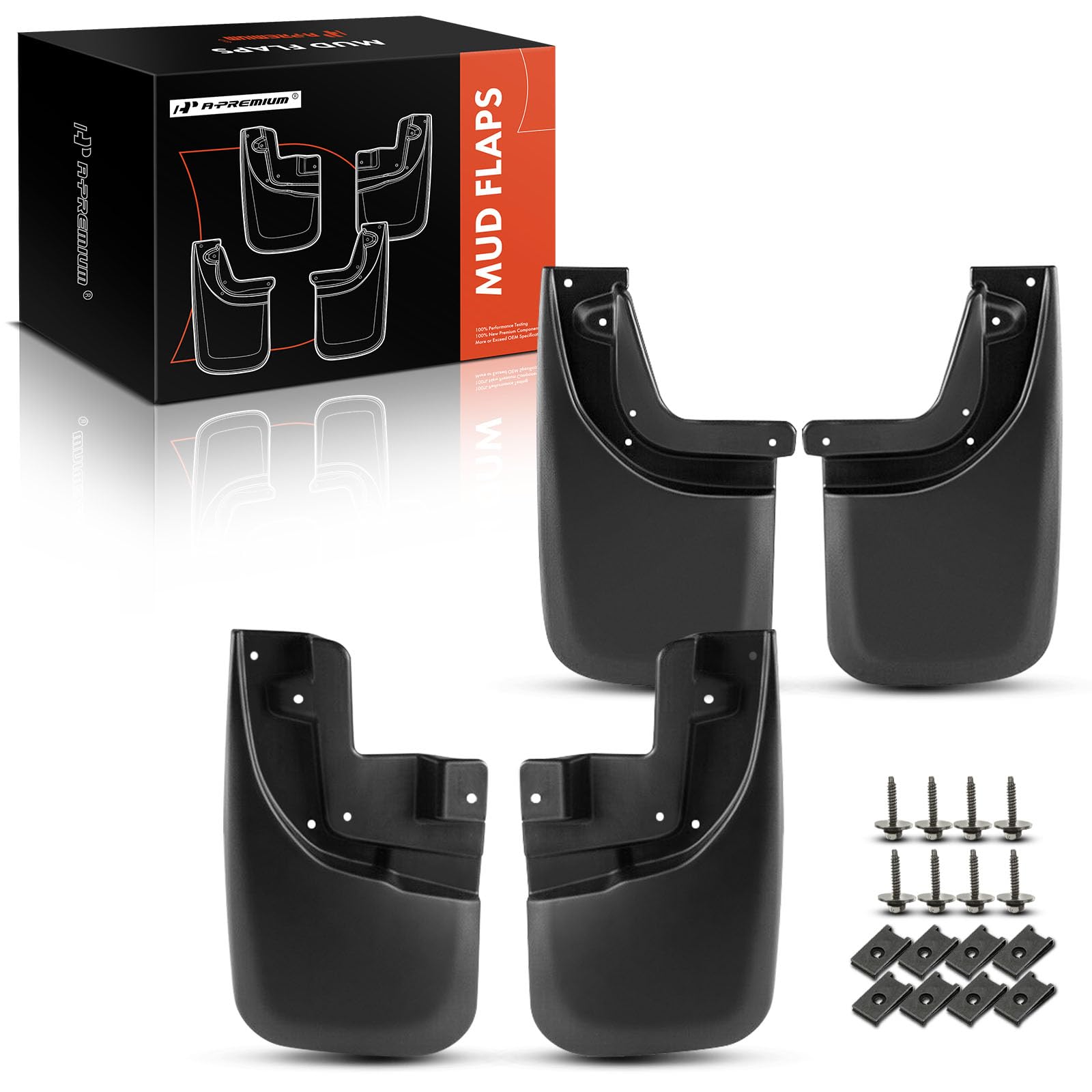 A-Premium Set Of 4Pcs Mud Flaps Splash Guards Mudguards Mudflaps With Hardware Kits Compatible With Toyota Tacoma 2005-2015 Pick