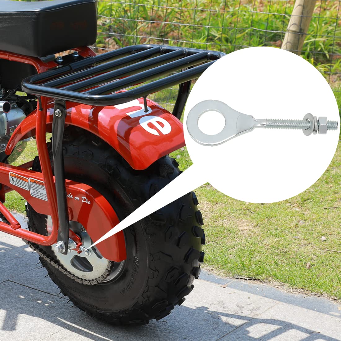 Fvrito 15Mm 0.59 ' ' Rear Chain Tensioner Axle Adjuster For Coleman Ct200U Bt200X Baja Massimo Mb200 Mini Bike 50Cc-125Cc Xr100R