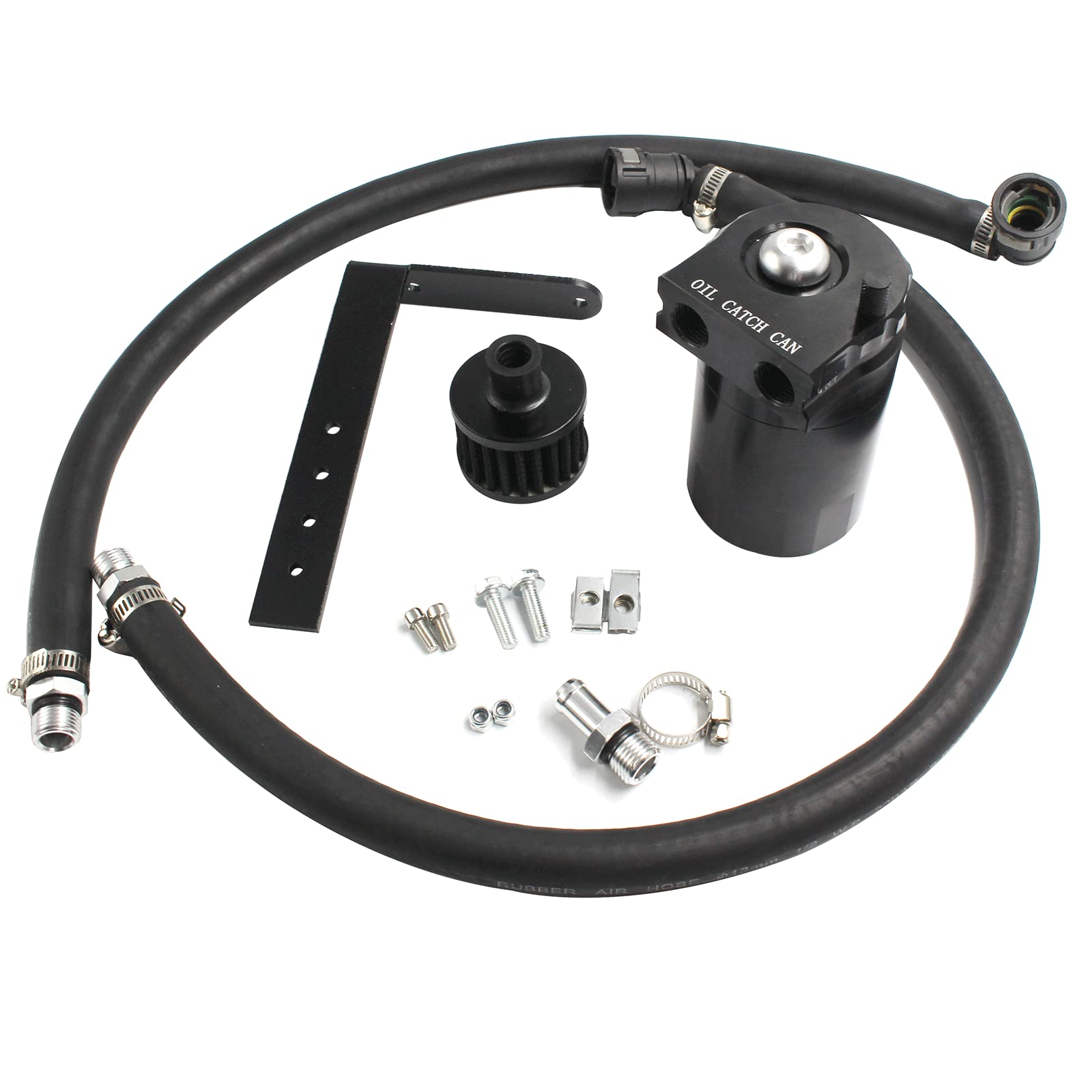 Oil Catch Can Passenger Side Oil Separator Tank With Breather Filter Compatible With Ford F150 5.0L/2.7Eb/3.5Eb 2011-2021, Raptor 3.5L Ecoboost 2017-2021, Expedition 3.5L Ecoboost 2018-2021