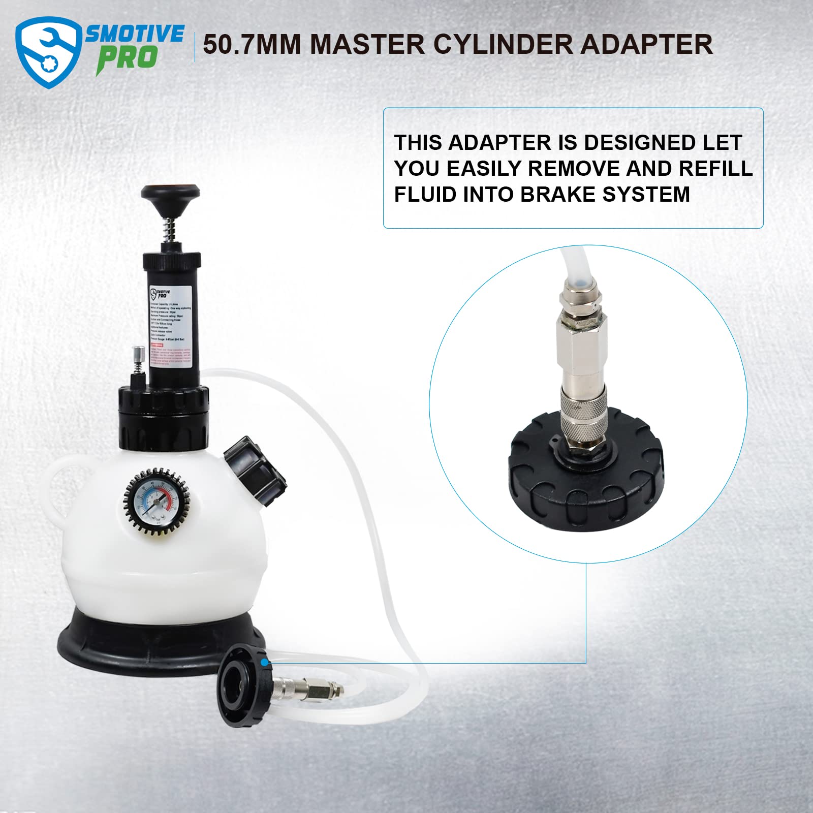 SMOTIVEPRO 50.7mm Master Cylinder Bleeder Adapter for Most Vehicles - Model MYBCT38