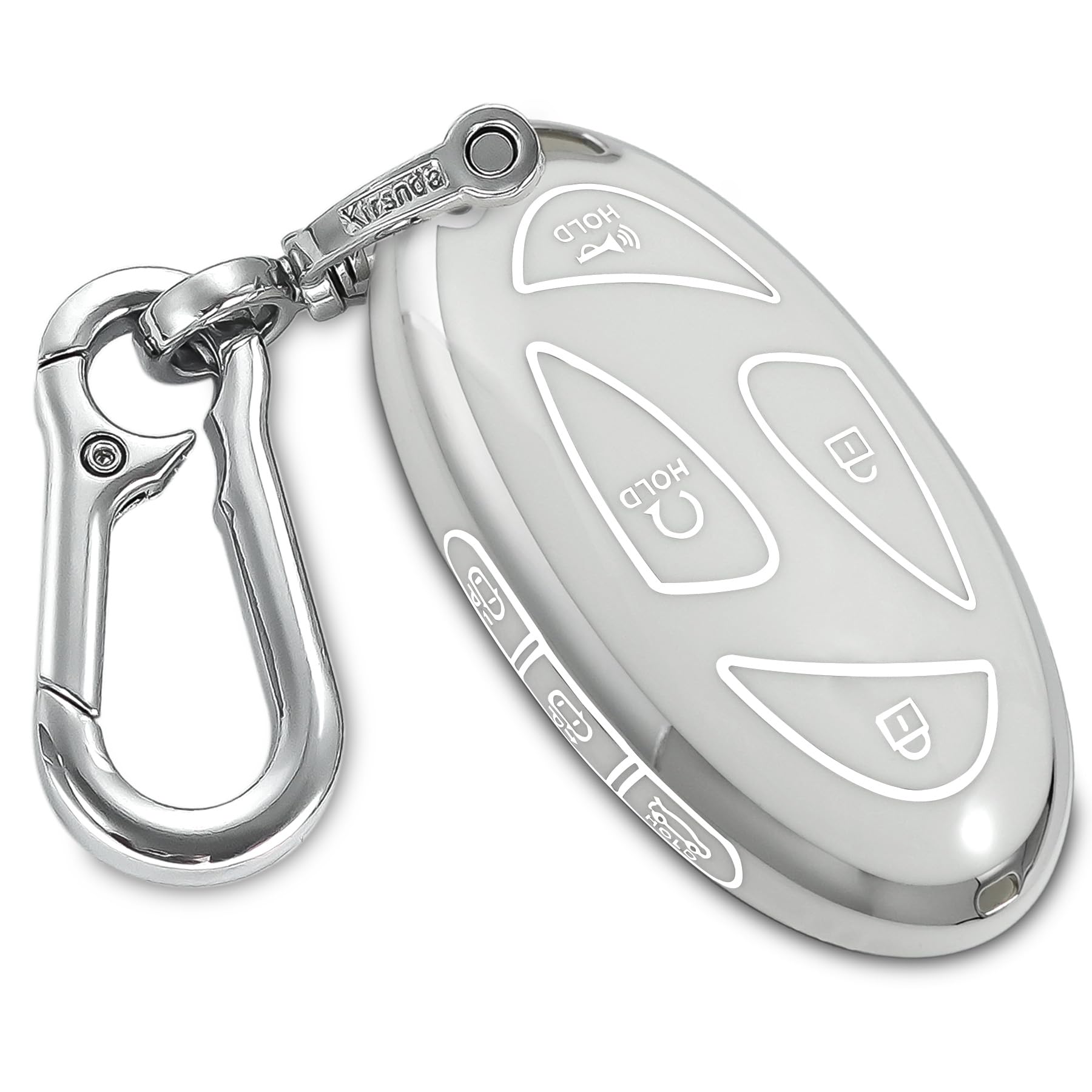 Kirsnda For Hyundai Key Fob Cover With Keychian,Tpu Protection Key Case Compatible With Ioniq 6 Grandeur Gn7 Kona 2023 2024 Smar