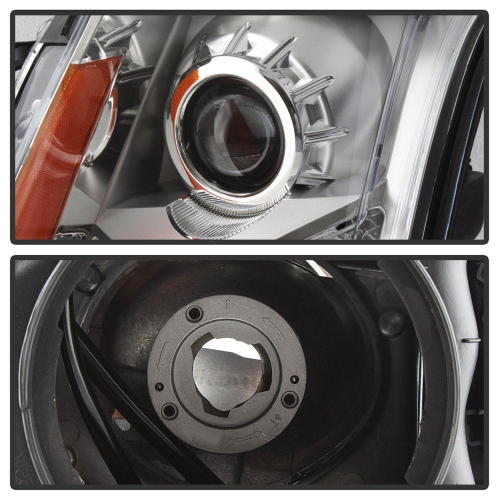 Acanii - For [Halogen Model Only] 2010-2016 Cadillac Srx Projector Headlights Headlamps Pair Driver & Passenger Side