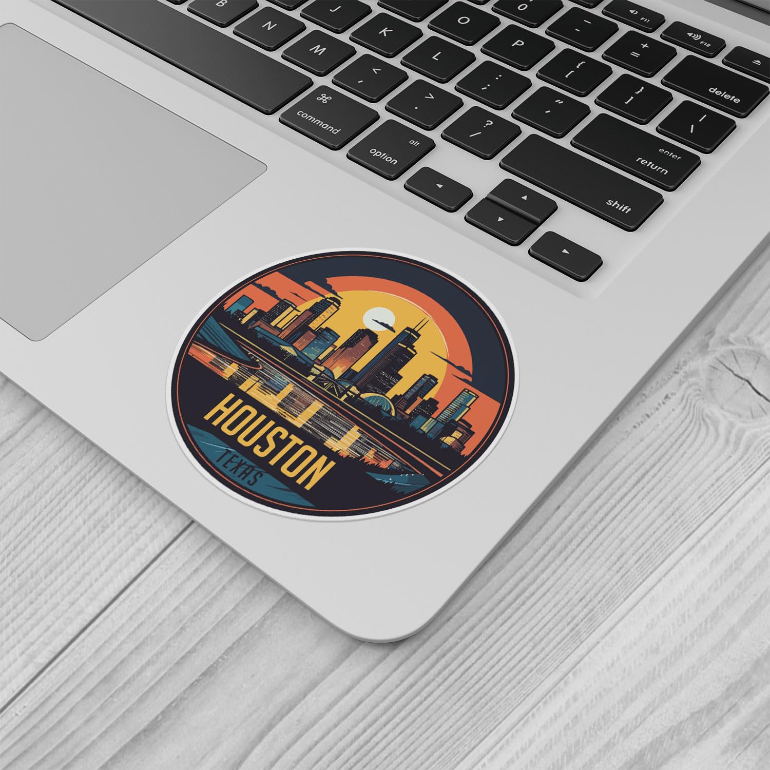 Houston City Sticker - Waterproof Vinyl Decal for Car Bumper, Laptop, Water Bottle, Wall, and Window, Size - 3'' Longer Side