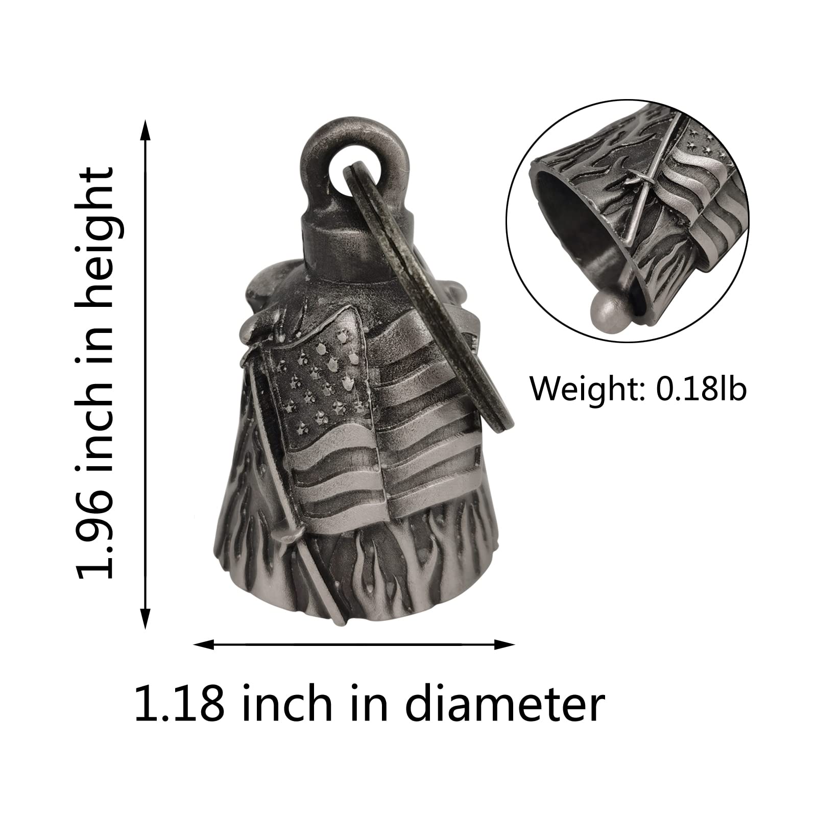 Motorcycle Bell With Hanger For Biker, Good Luck Biker Bells & Motorcycle Accessories, Key Chain With Delicate Luck Bell