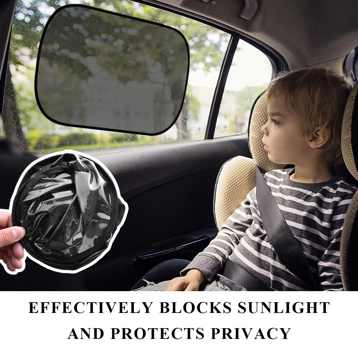 povtii 2 PCS Car Window Shade, 17.3''  14.4'' Vehicle Sunshade Protector for Side and Rear Window, Automotive Sun Protection You