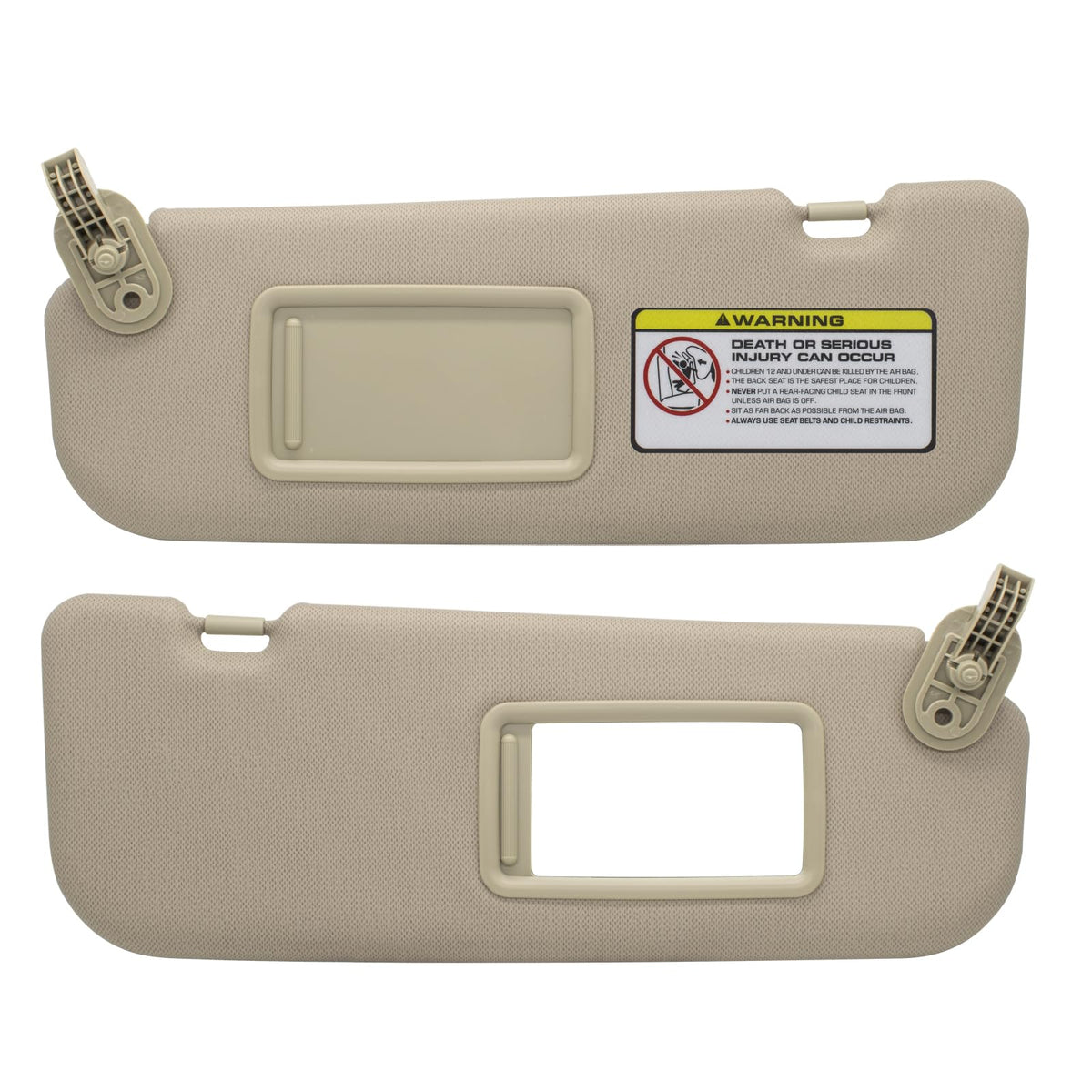 Crazyparts Driver Left & Passenger Right Side Sun Visor Compatible With Hyundai Elantra 2011-2015 Hyundai Veloster 2006-2016 Rep