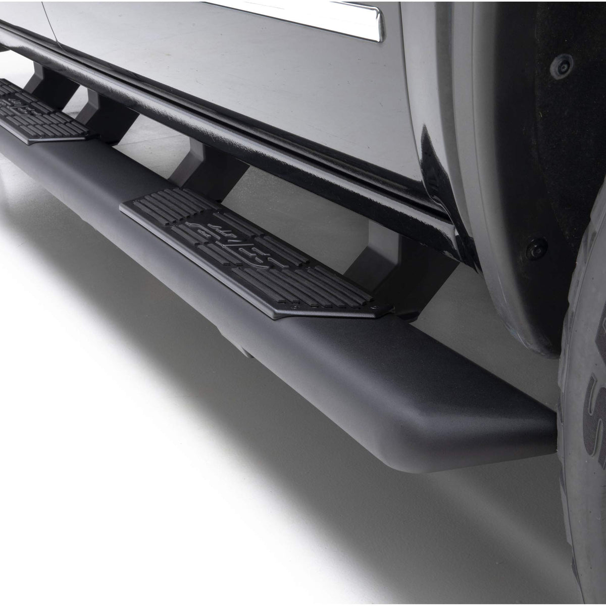 Aries 2558007 Ascentstep Black Steel 5-1/2 X 91-Inch Truck Running Boards, Select Ram 1500 Crew Cab