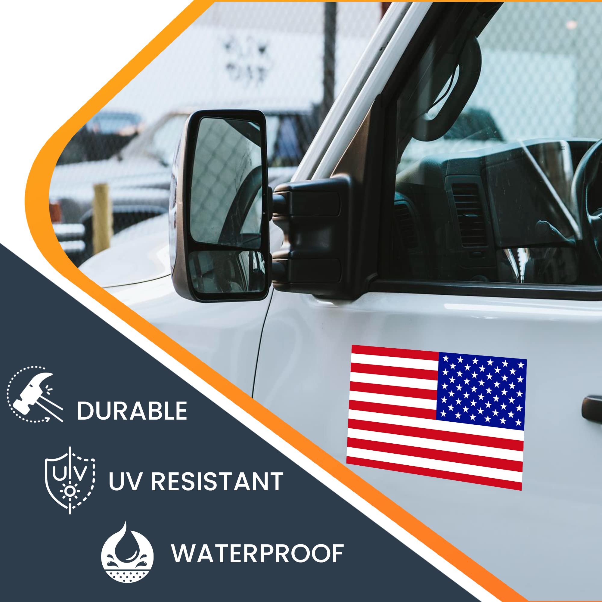 Magnet Me Up Reversed American Flag Magnet Decal, 5X8 Inches, Red White, And Blue, Heavy Duty Automotive Magnet For Cars, Trucks