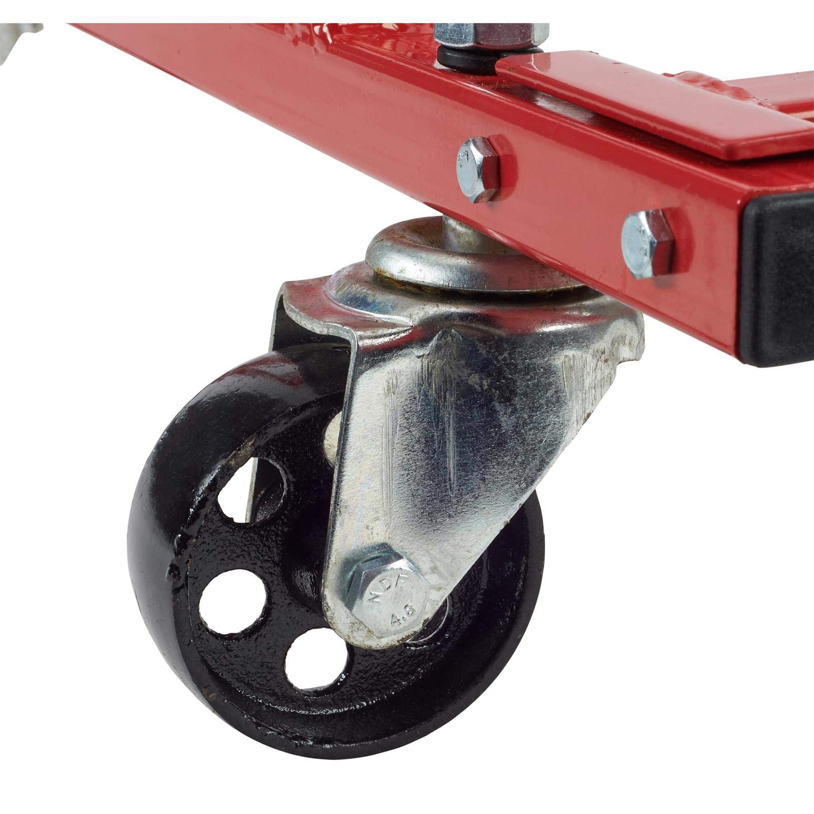 Speedway Motors Rolling Engine Cradle Stand - Steel, Red, Fits Chevy V8 Small Block & Big Block, Easy Assembly, Cradle Only