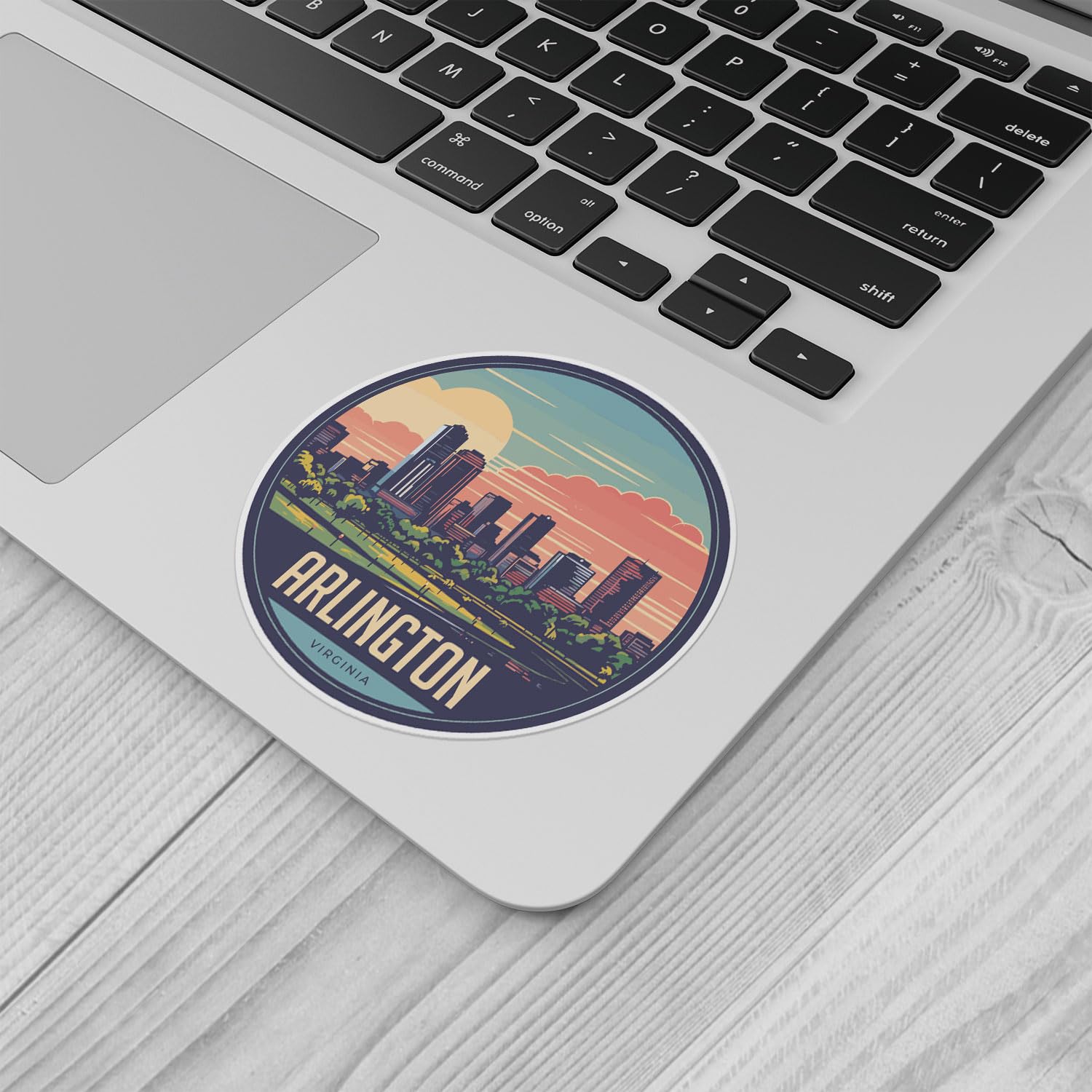 Arlington City Sticker - Waterproof Vinyl Decal for Car Bumper, Laptop, Water Bottle, Wall, and Window, Size - 3'' Longer Side