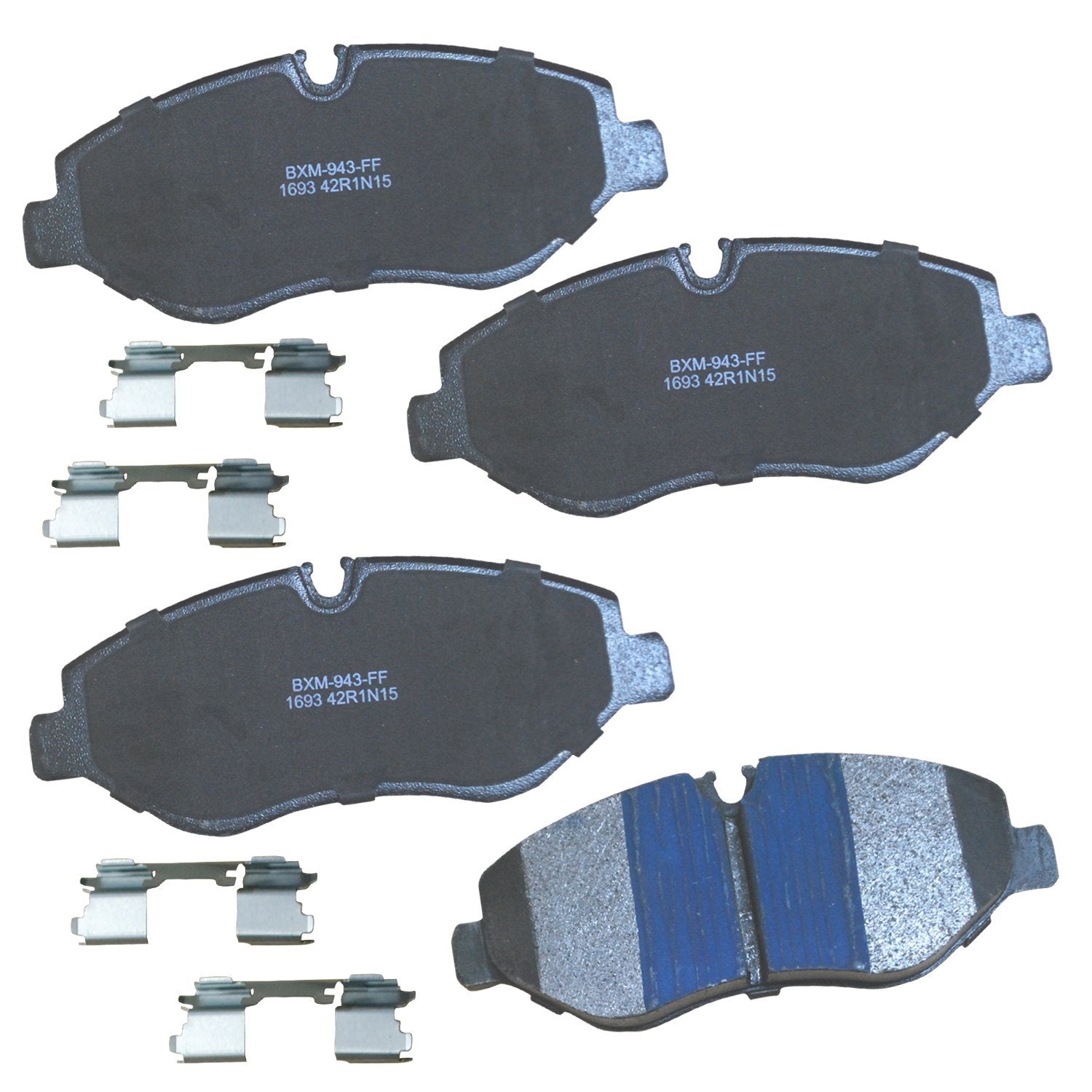 Bendix Premium Sbm1693 Semi-Metallic Front Brake Pads For Select Models Dodge Sprinter 2500, Freightliner Mercedes-Benz Metris,