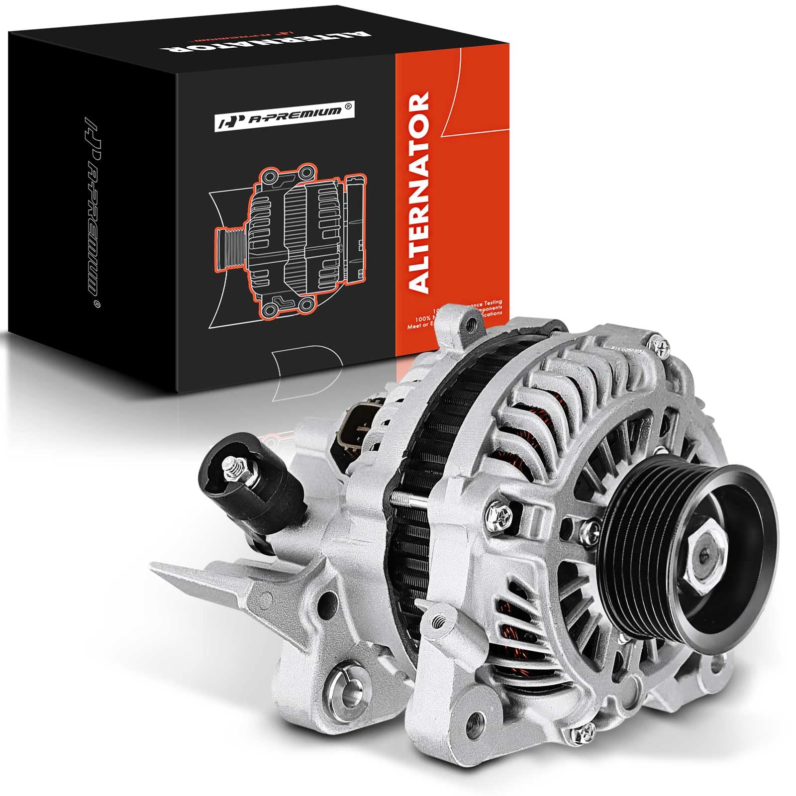 A-Premium Alternator Compatible with Honda Civic 2006 2007 2008 2009 2010 2011 L4 1.8L, 80A 12V CW 7-Groove Pulley, Replace# 311