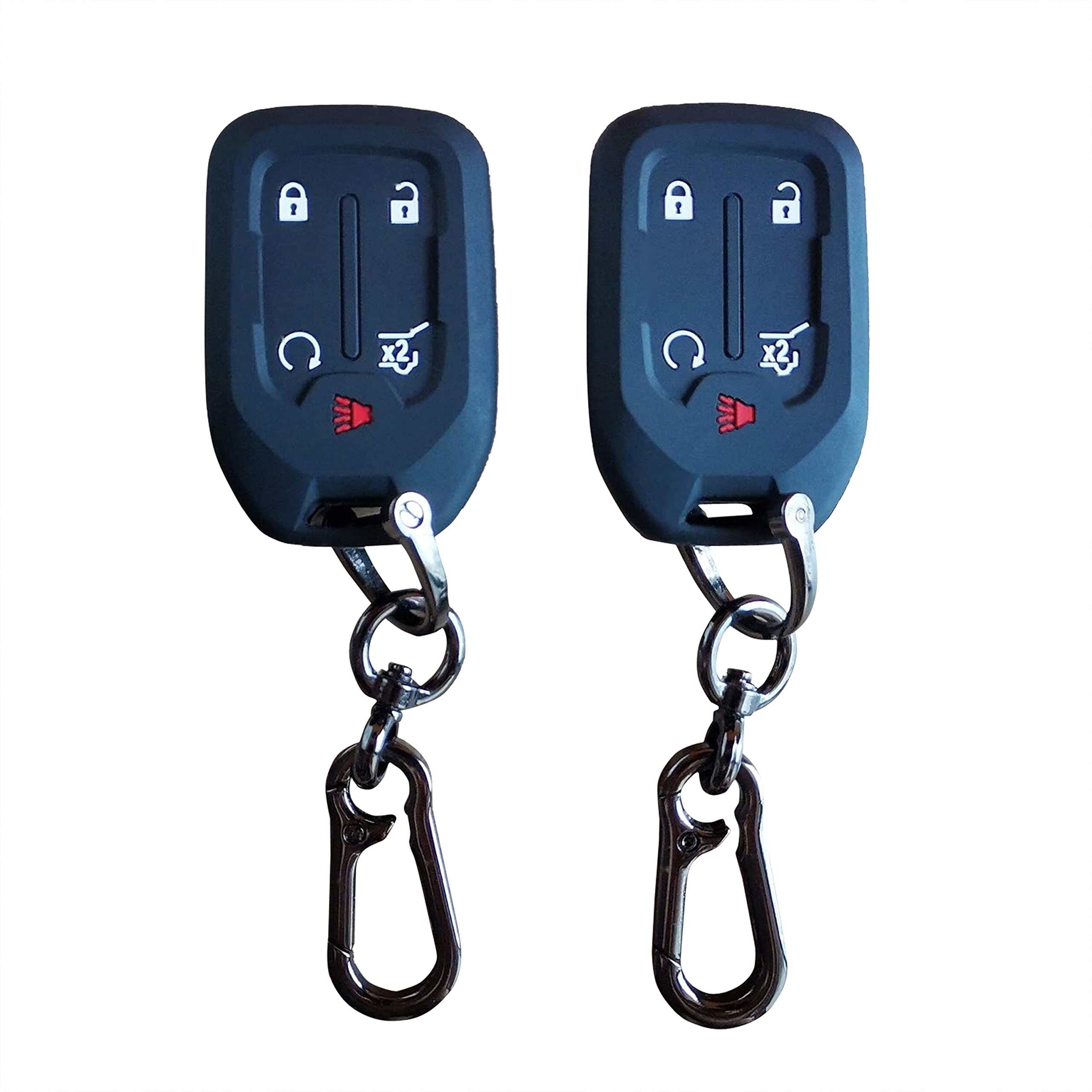 Tandrive Key Fob Cover For 2024-2017 Gmc Acadia Terrain Denali, Sierra Chevy Silverado, Silicone, Black And Black