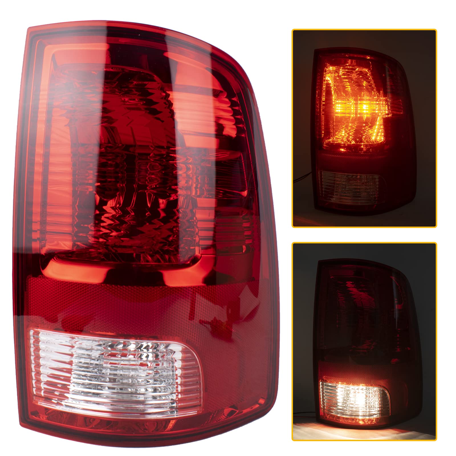 Boine Compatible With 2009-2018 Dodge Ram 1500 2500 3500 Pickup Driver And Passenger Side Tail Light - Bulb Included