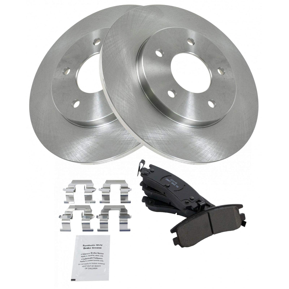 Trq Rear Brake Pad & Rotor Kit Brake Pads Brake Rotor Ceramic Compatible With 1994-1996 Buick Regal 1995-1999 Chevrolet Lumina M