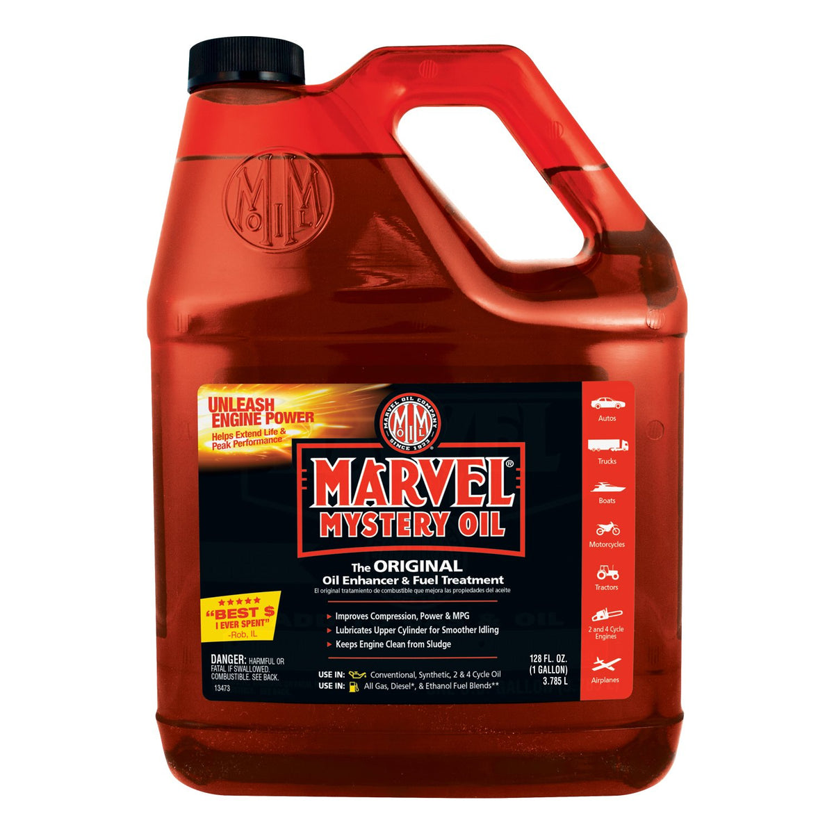 Marvel Mystery Oil Oil Additive, 1Gal, Red, Transparent