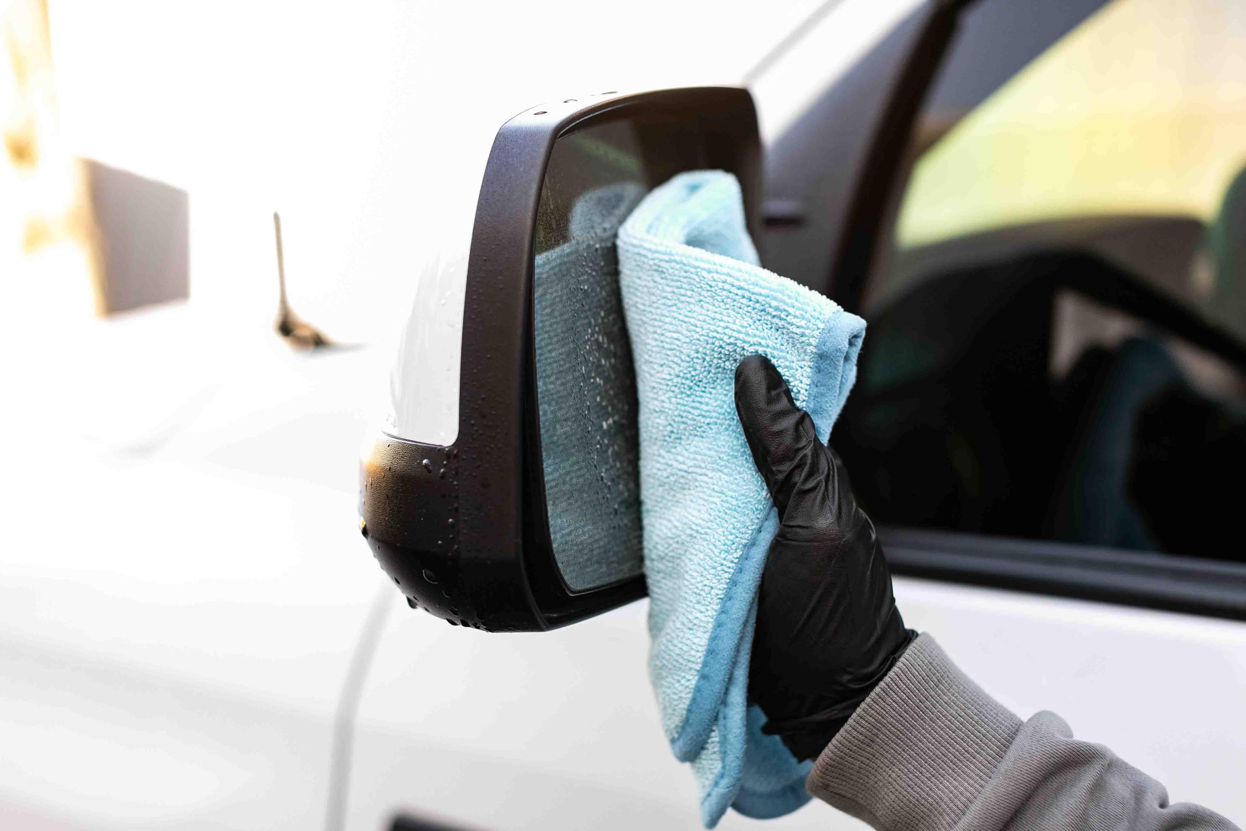 The Rag Company - Premium Ftw - 70/30 Blend Microfiber Cleaning Towels For Glass, Windows, Mirrors, Polished Surfaces - Streak-F